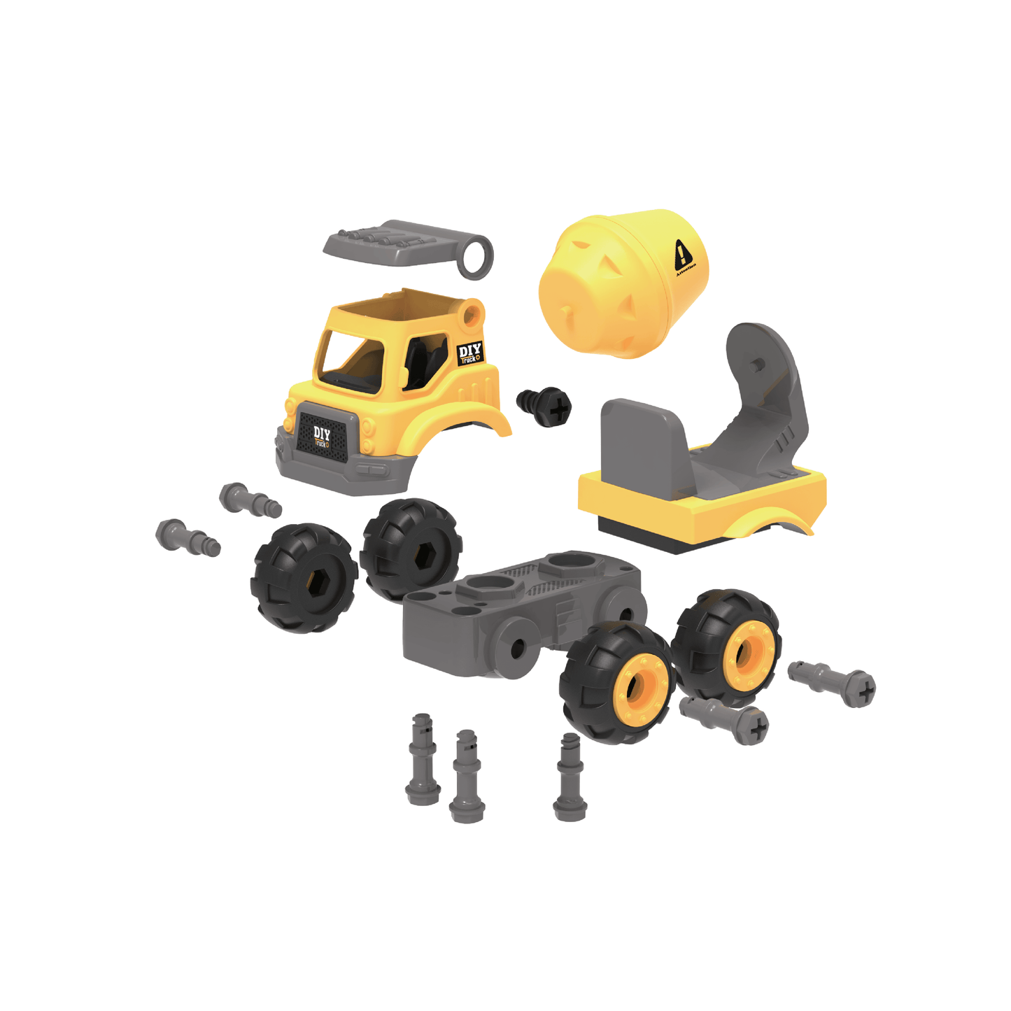 Builderz Cement Truck & Front Loader 2-in-1