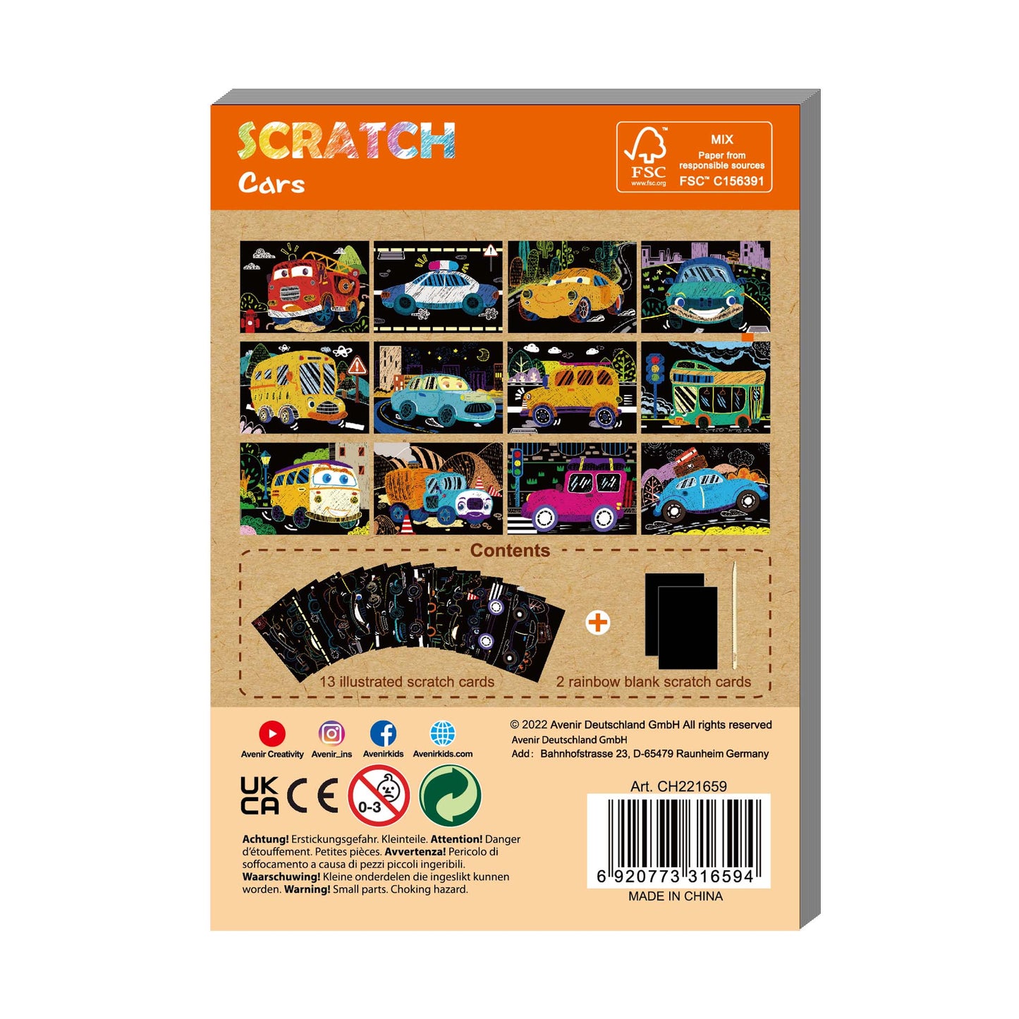 Mini Scratch Book Cars