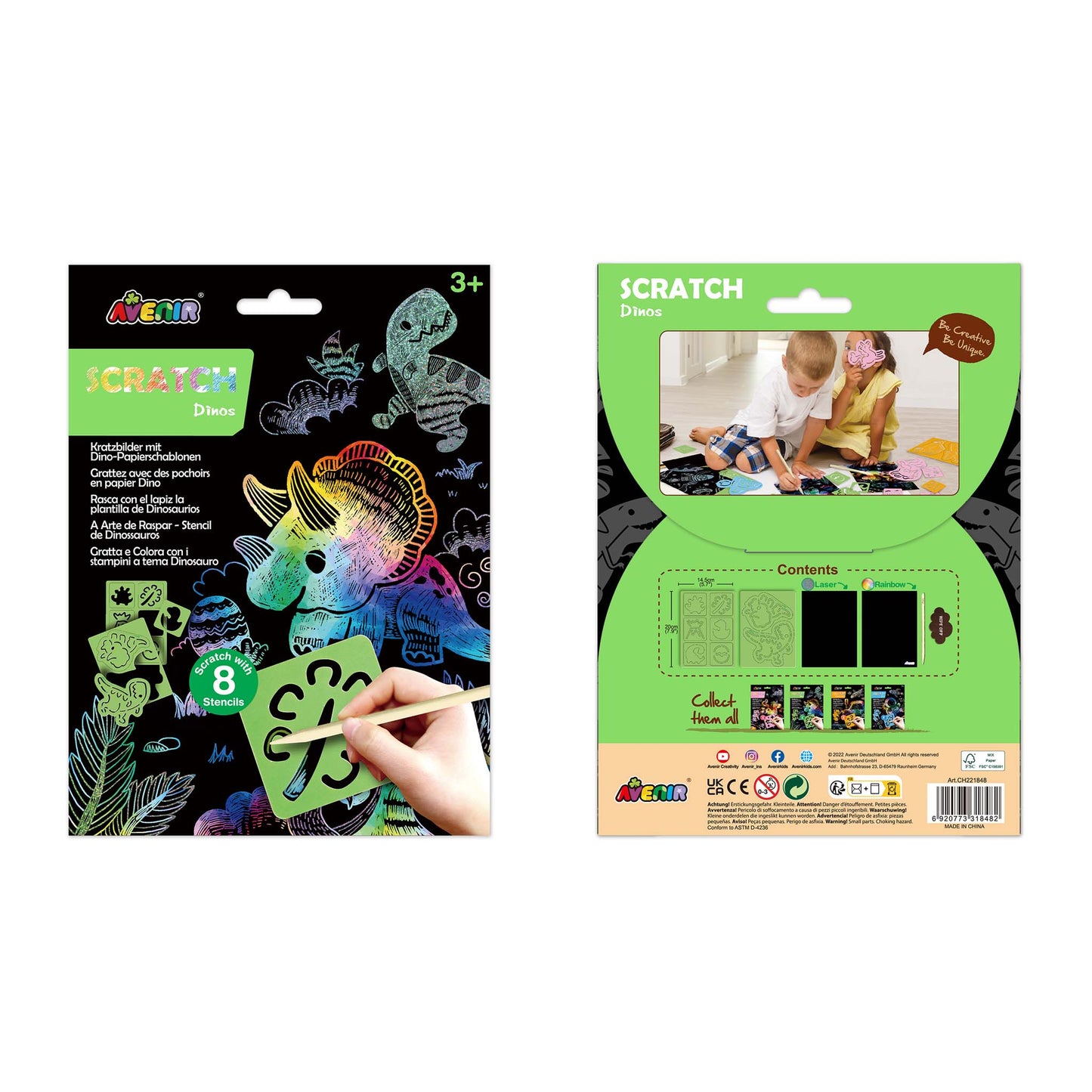 Scratch with Stencil Dinos