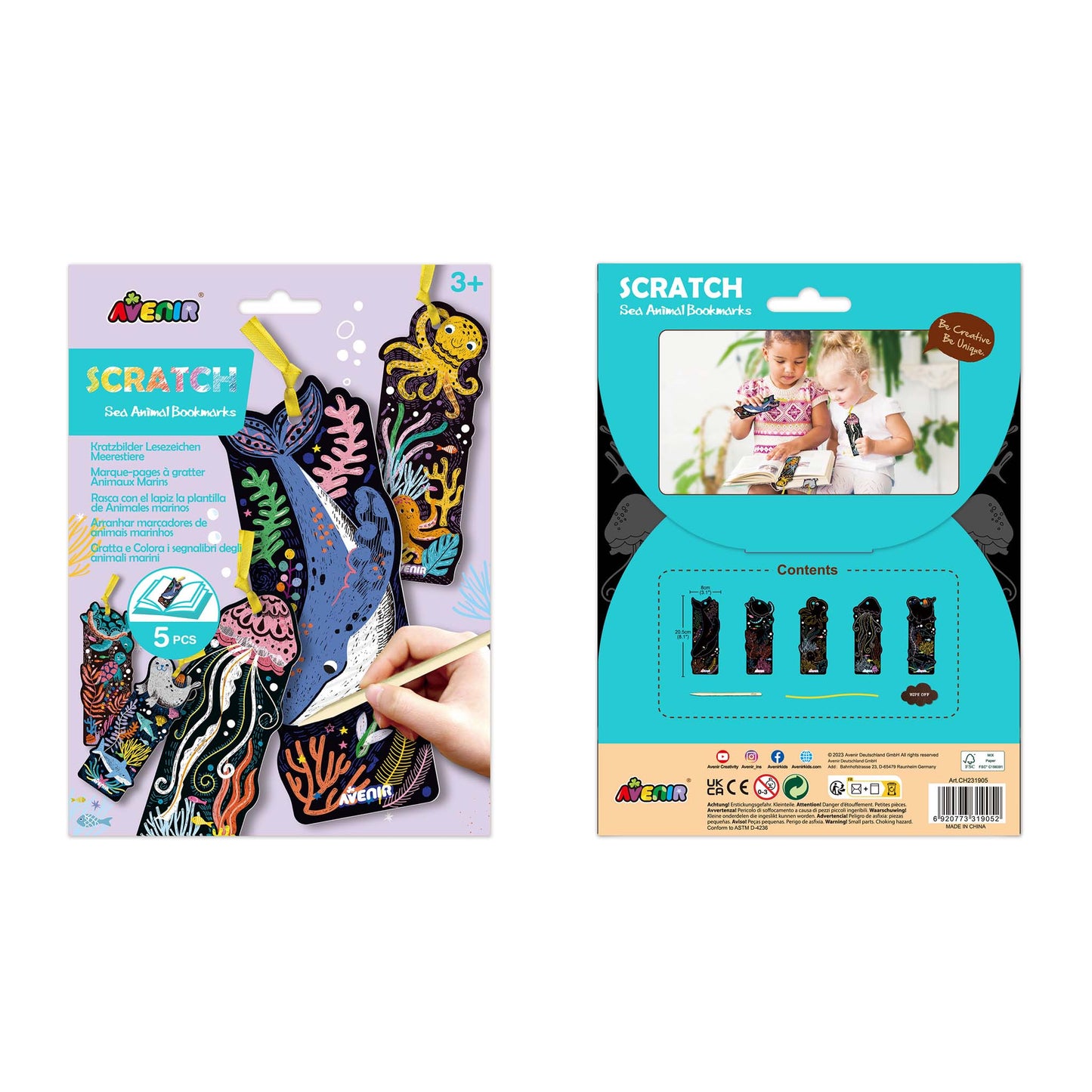 Scratch Bookmarks Sea Animals