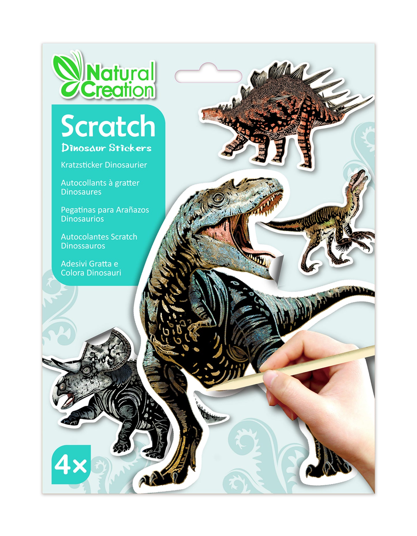 Scratch Dino Stickers