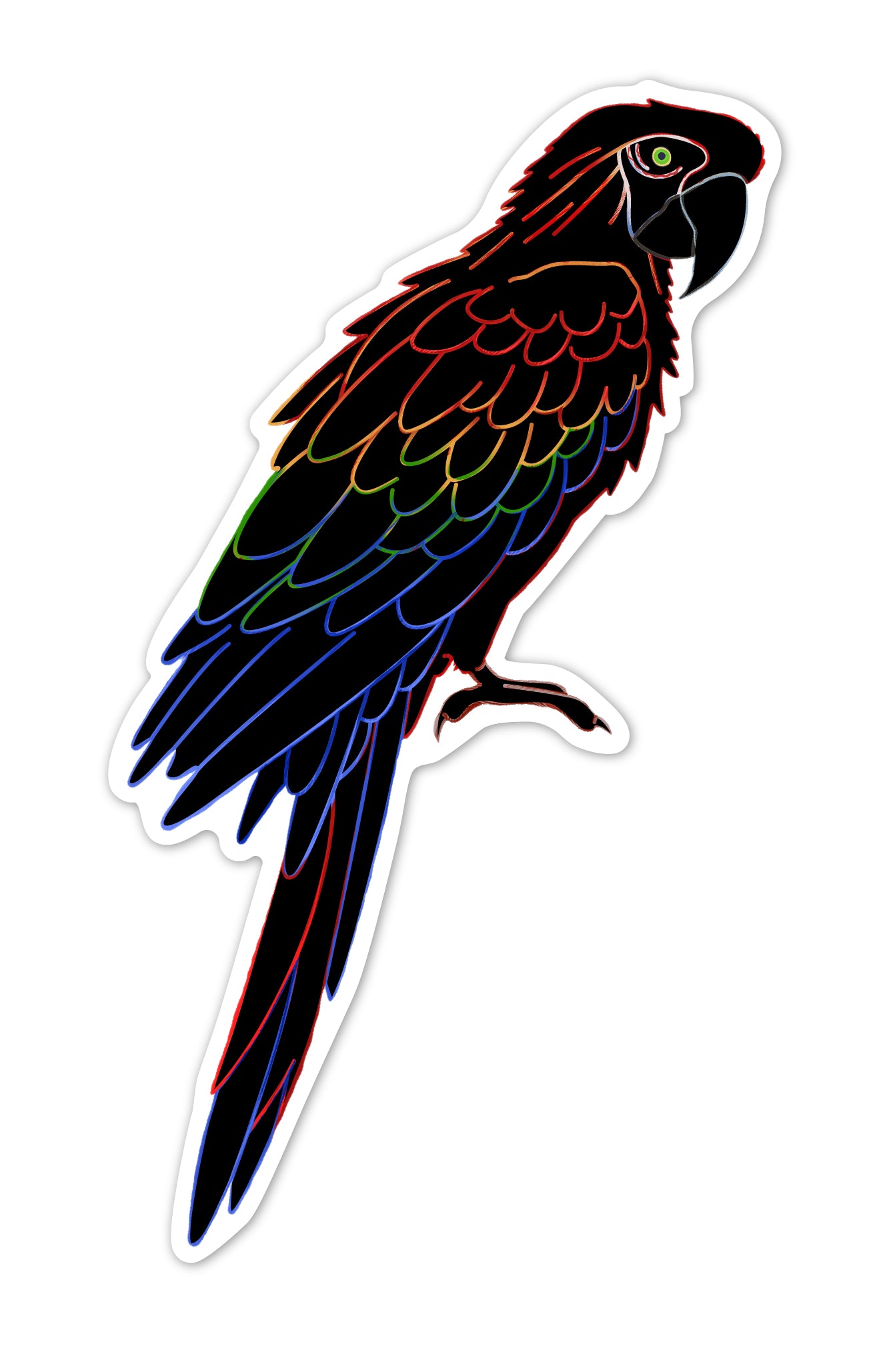 Scratch Bird Stickers