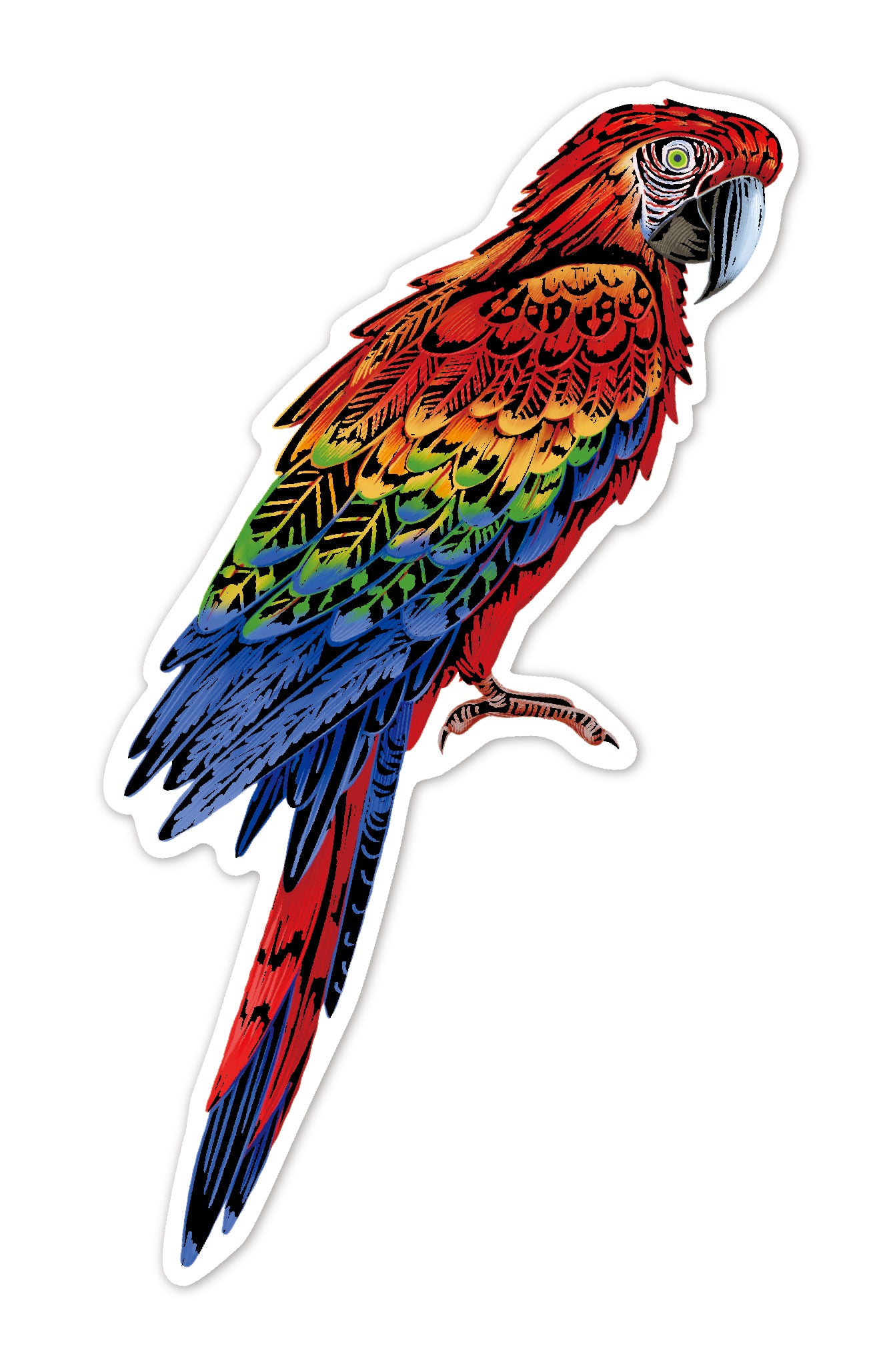 Scratch Bird Stickers