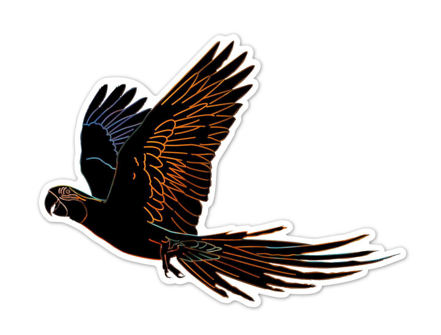 Scratch Bird Stickers