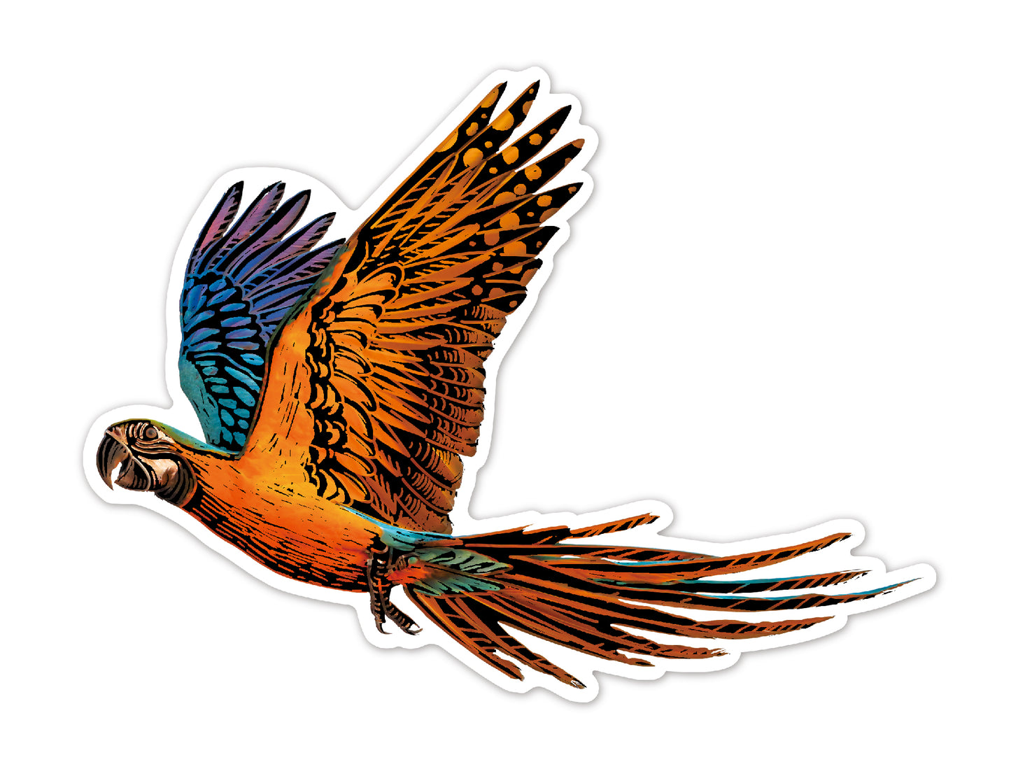 Scratch Bird Stickers