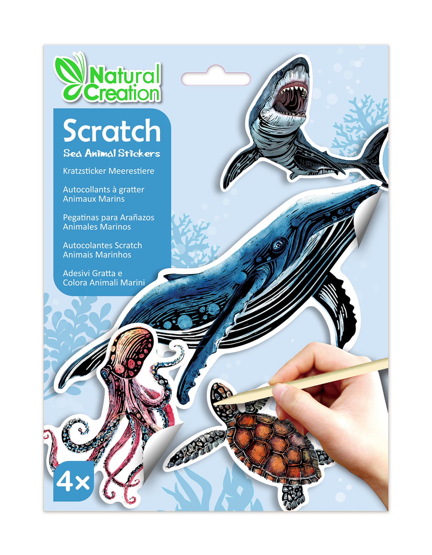 Scratch Sea Animal Stickers