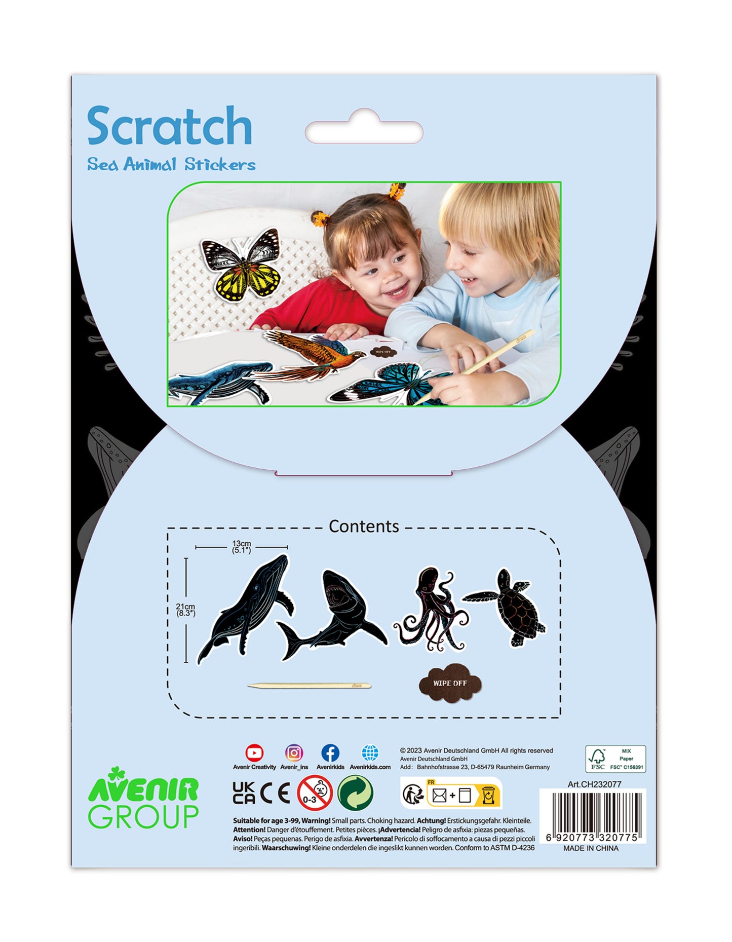 Scratch Sea Animal Stickers