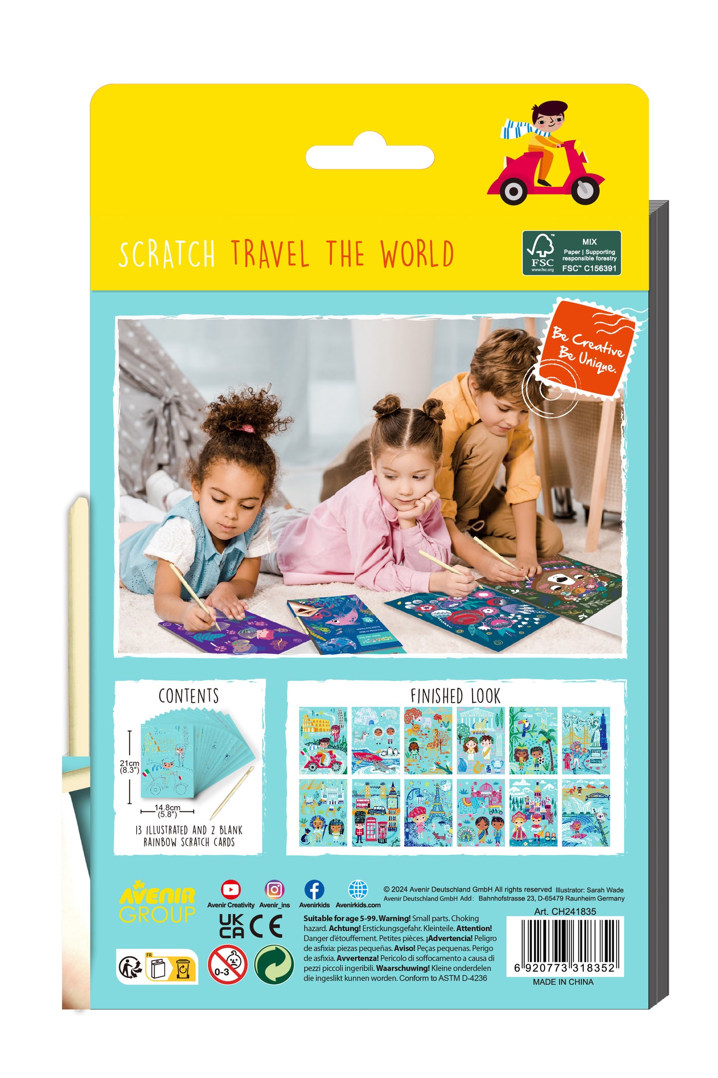 A5 Scratch Book Travel the World
