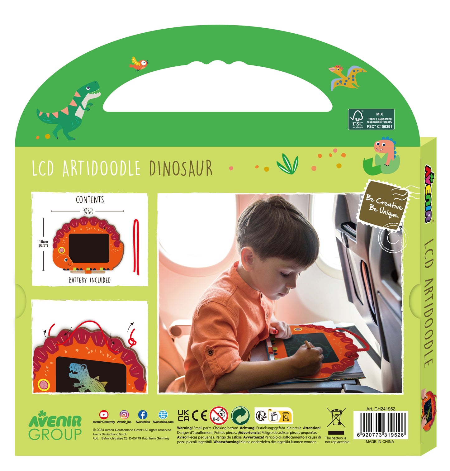 LCD Artidoodle Board Dinosaur