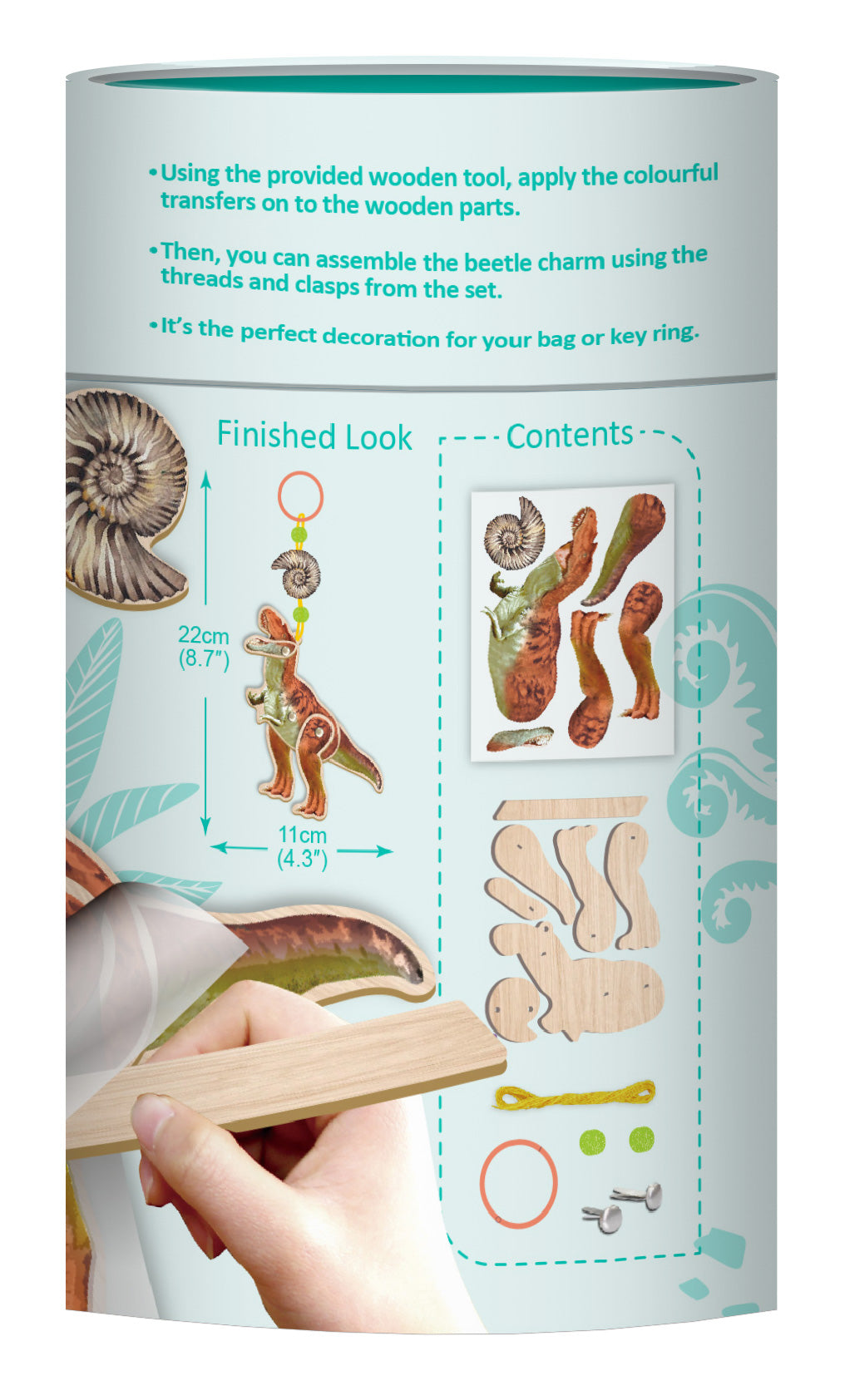 Create My Wooden Charm Dinosaur
