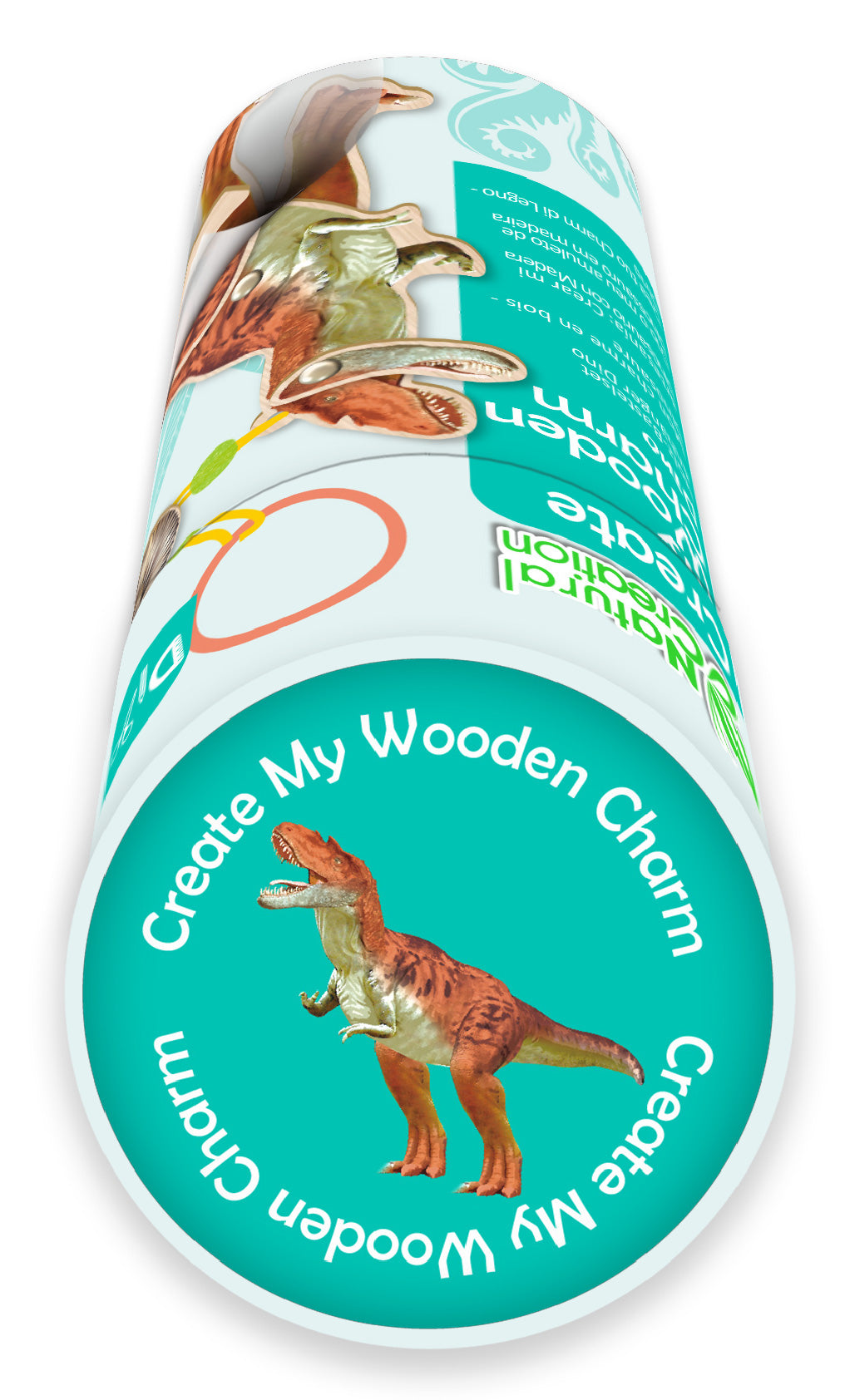Create My Wooden Charm Dinosaur