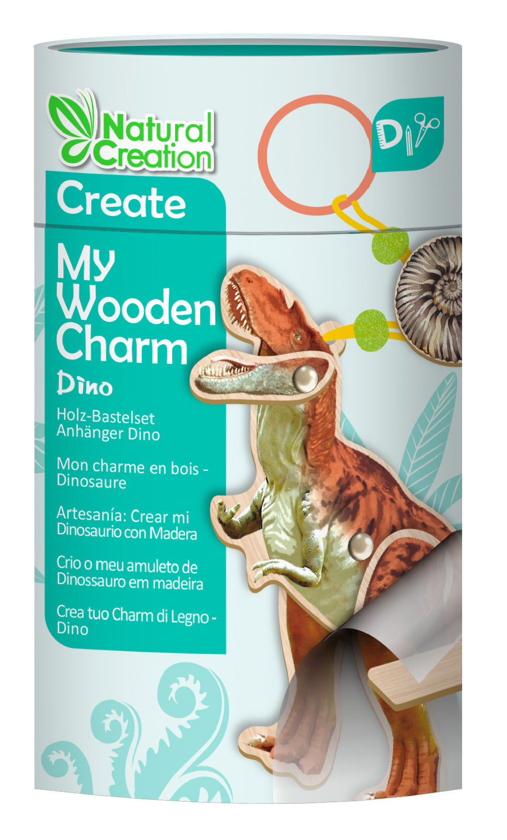 Create My Wooden Charm Dinosaur