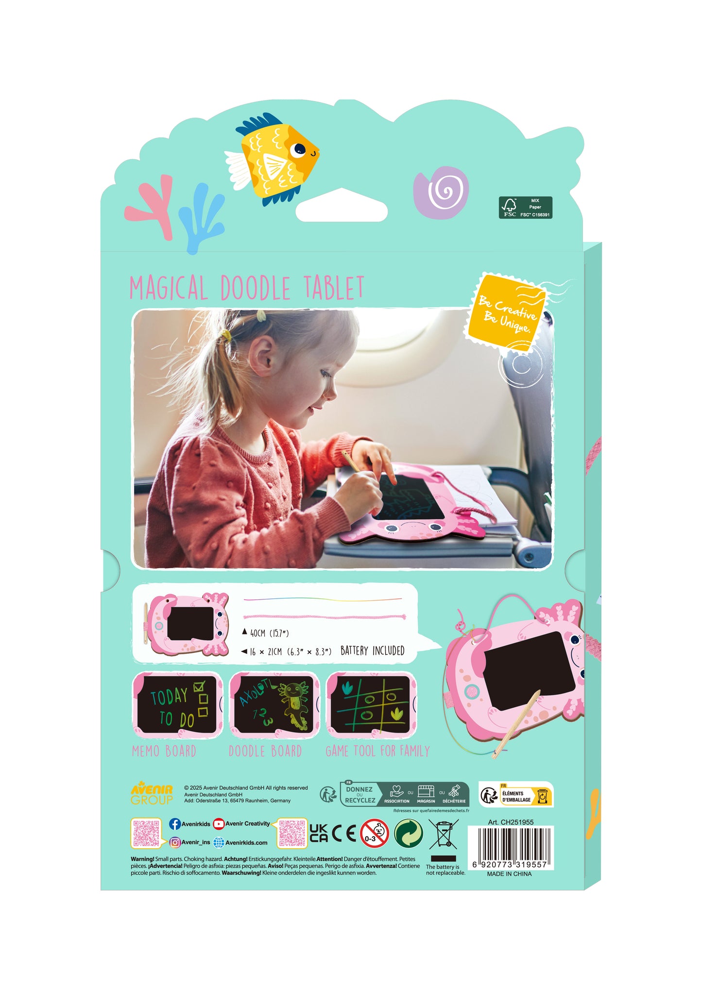 Let's Travel Together Magical Doodle Tablet AxolotI