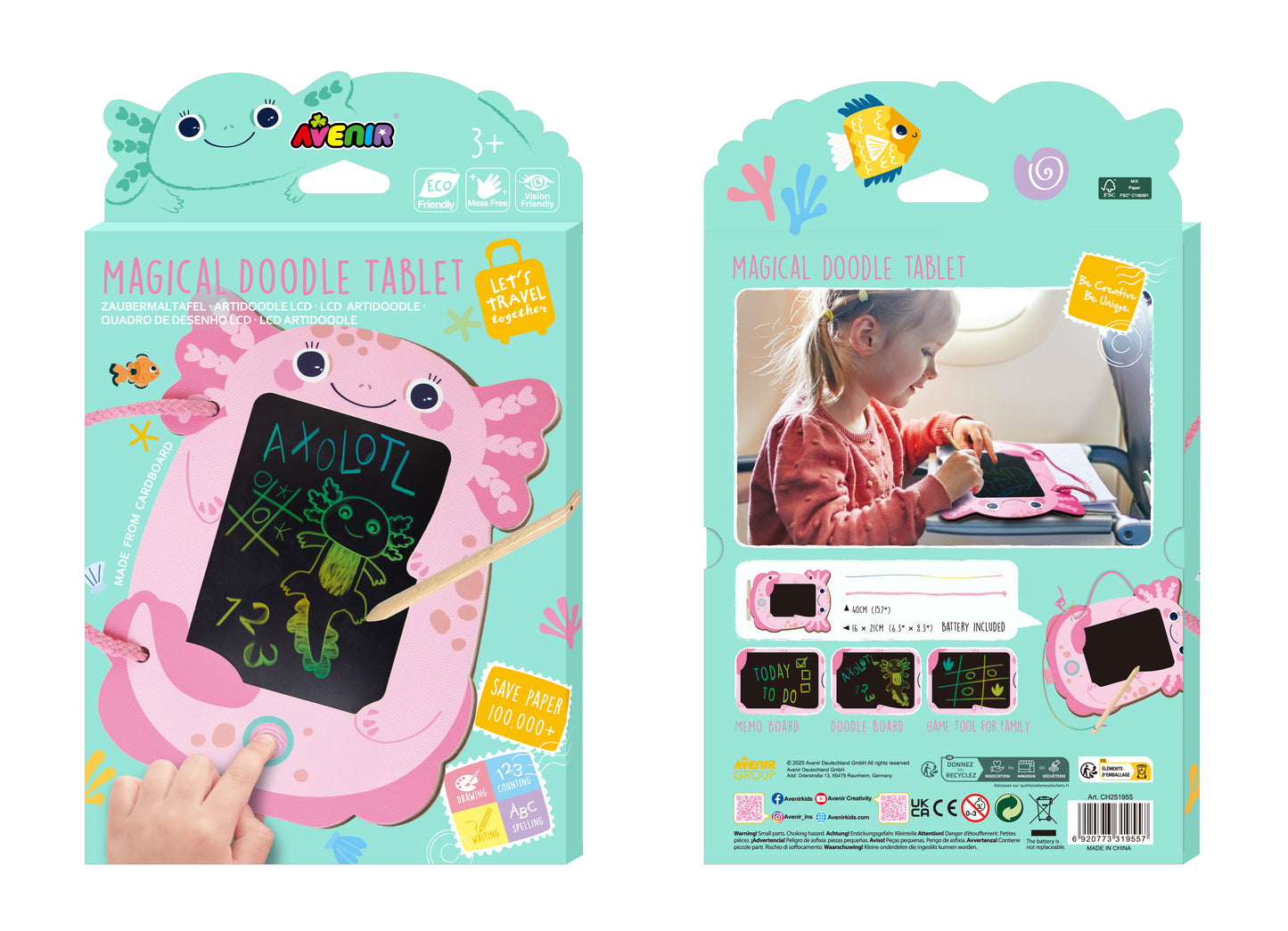 Let's Travel Together Magical Doodle Tablet AxolotI
