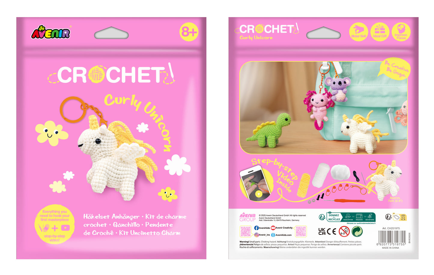 Crochet Curly Unicorn