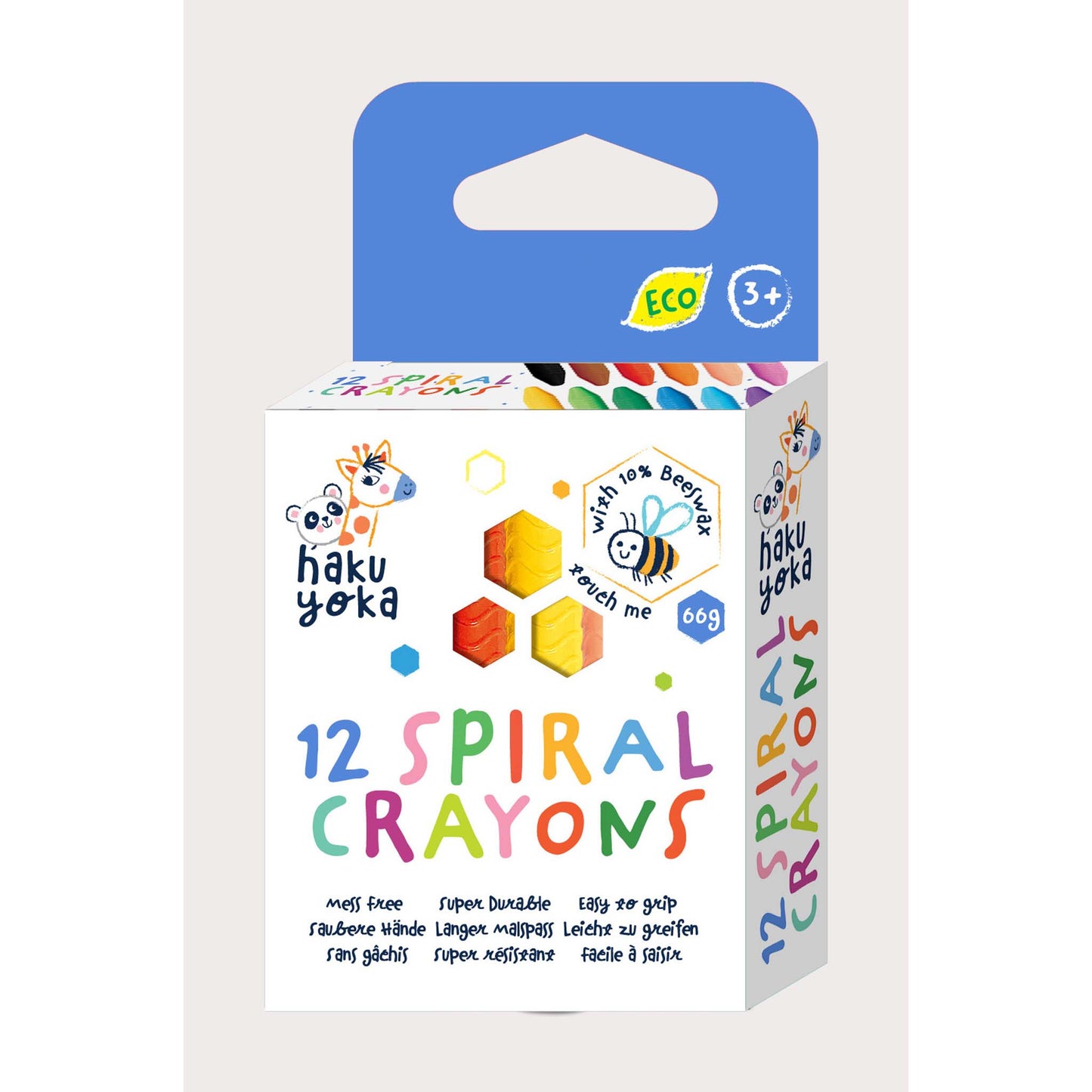 Haku Yoka Spiral Crayons 12 Colours