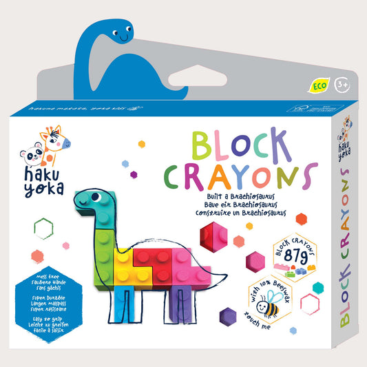 Haku Yoka Block Crayons Brachiosaurus