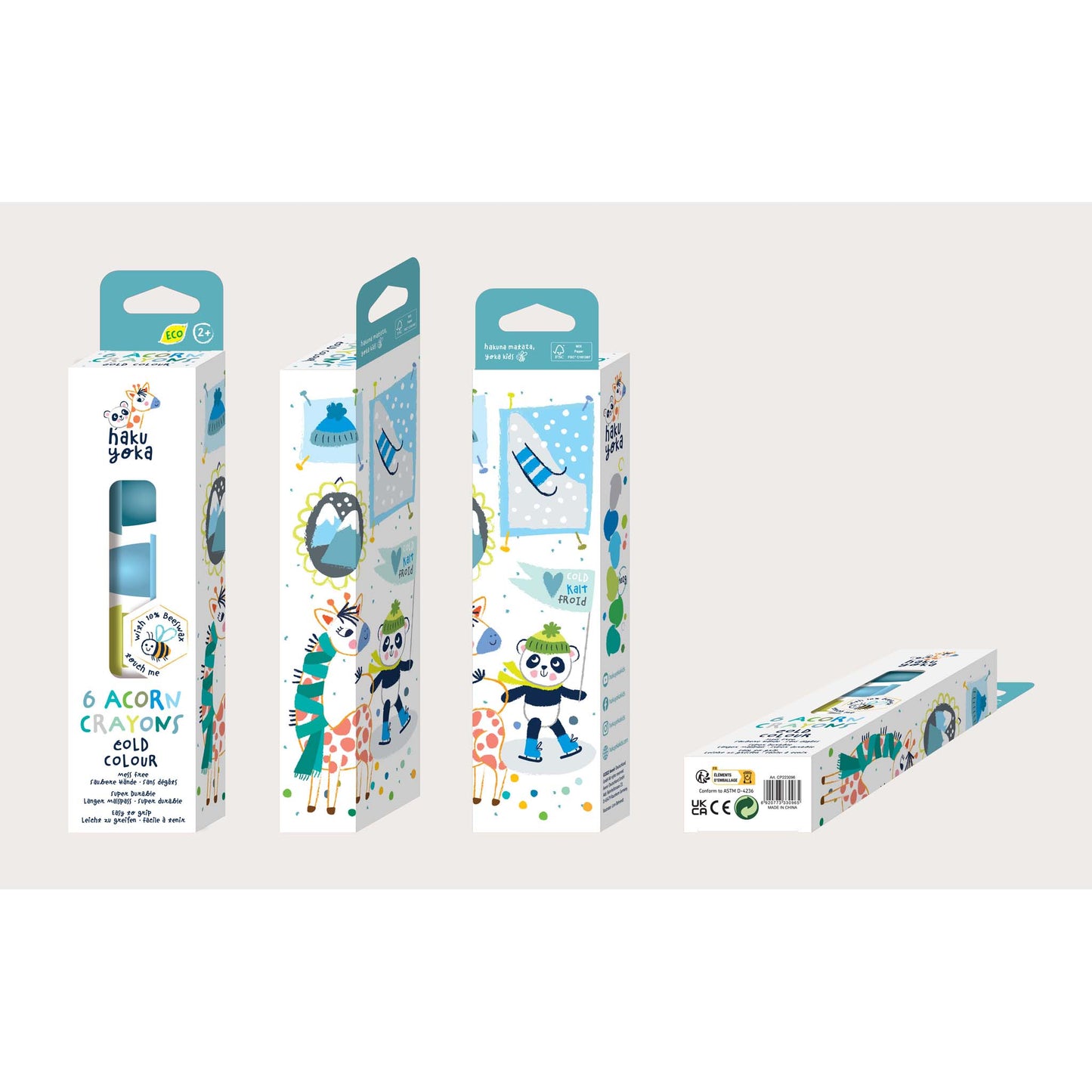 Haku Yoka 6 Acorn Crayons Cold