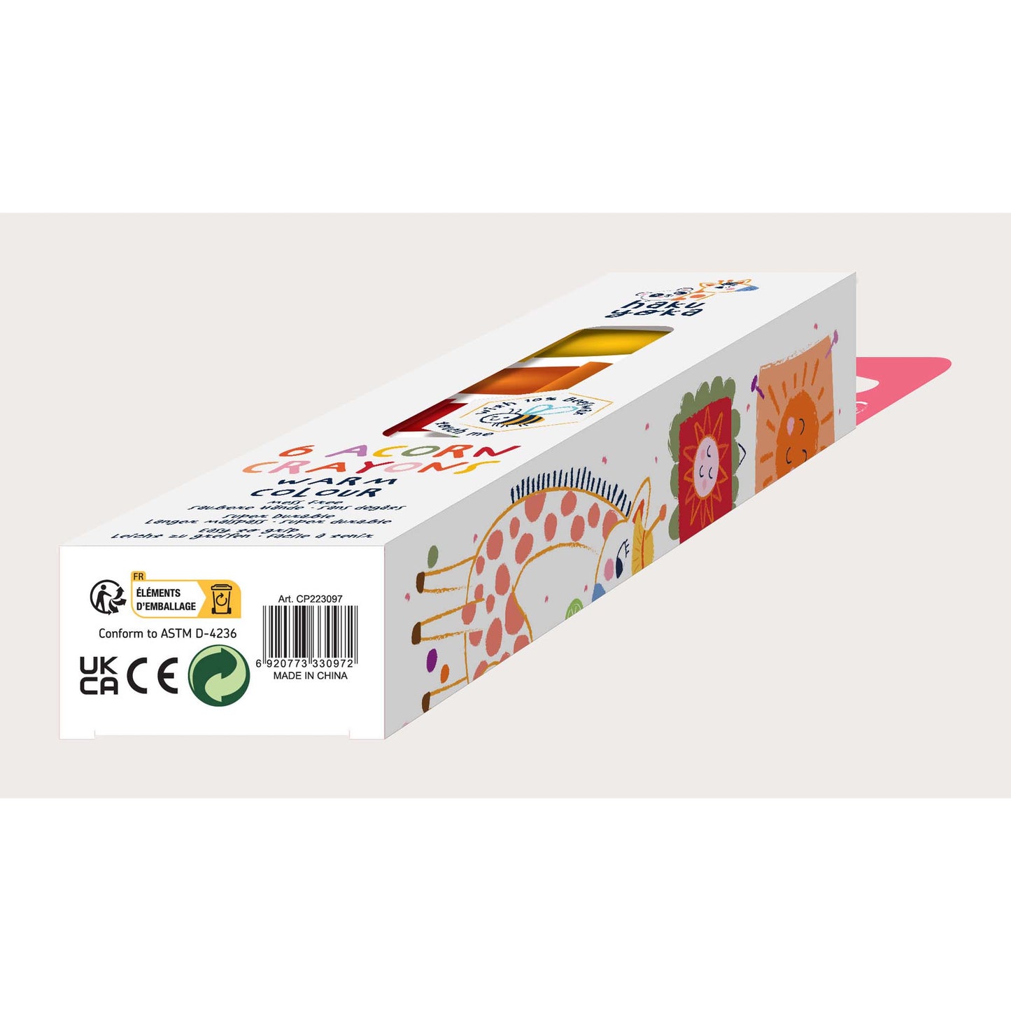 Haku Yoka 6 Acorn Crayons Warm