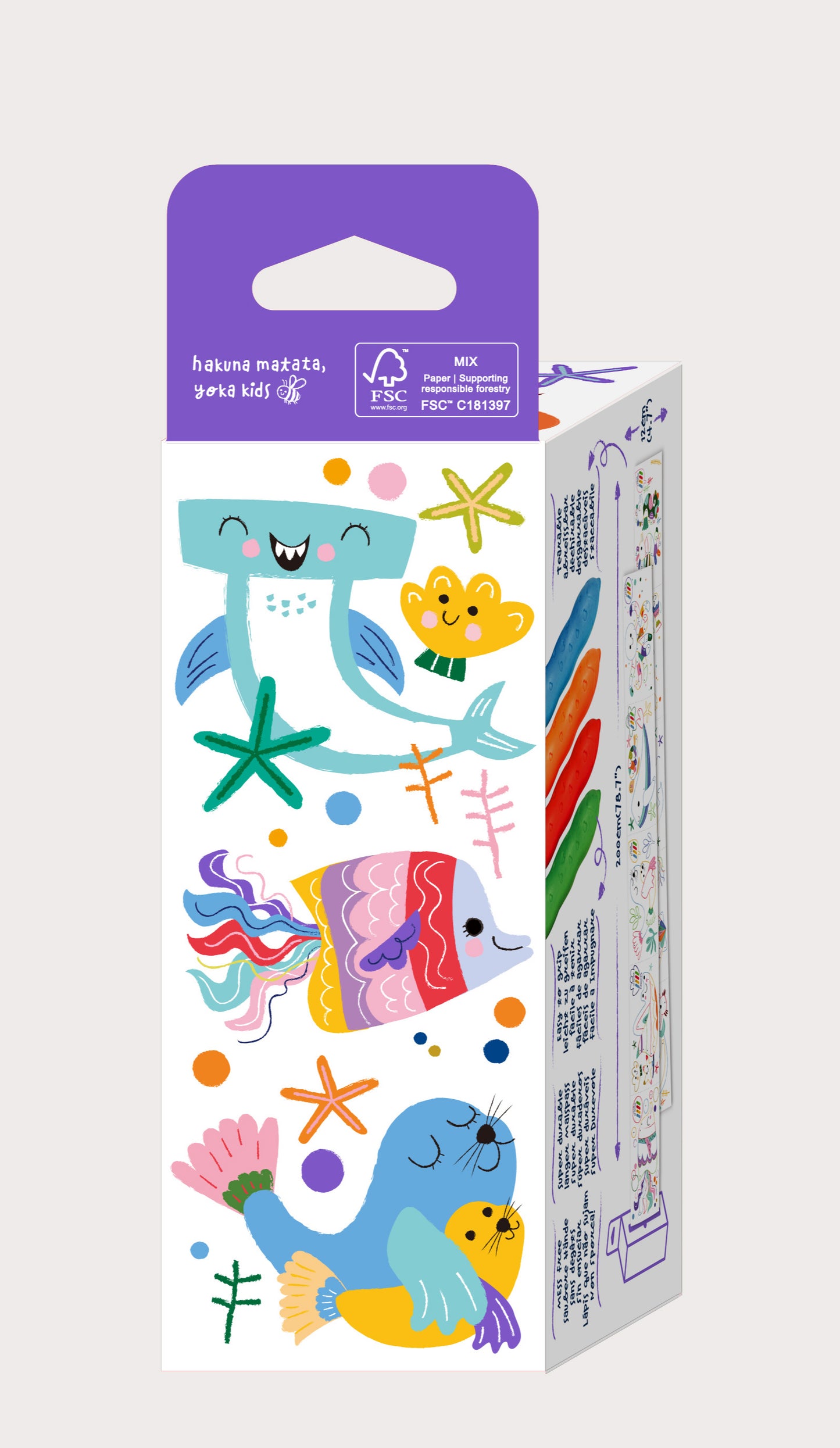 Mini Colouring Roll Kit Sealife