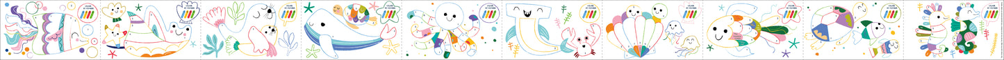 Mini Colouring Roll Kit Sealife