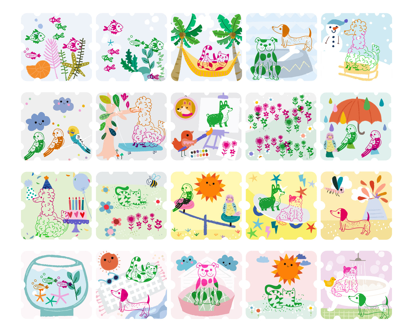 Stamp Art – My Lovely Pets