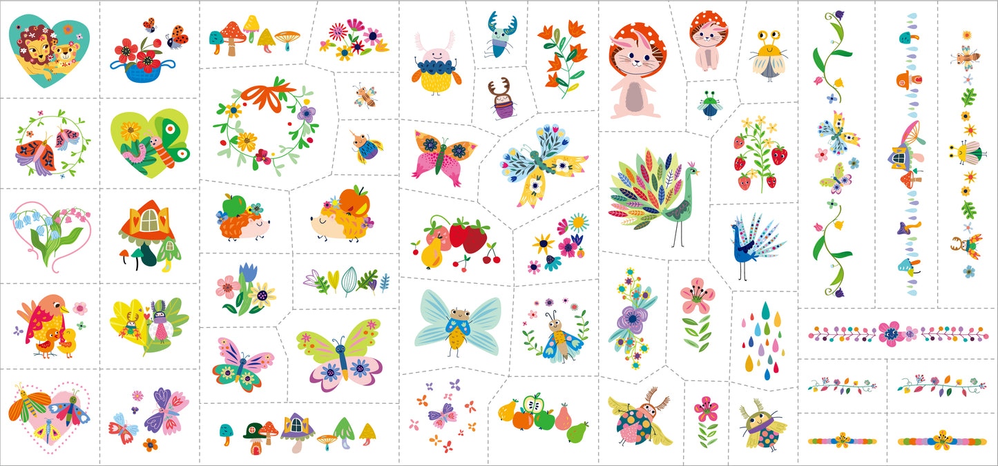 Face Sticker and Tattoos Fantasy Garden World