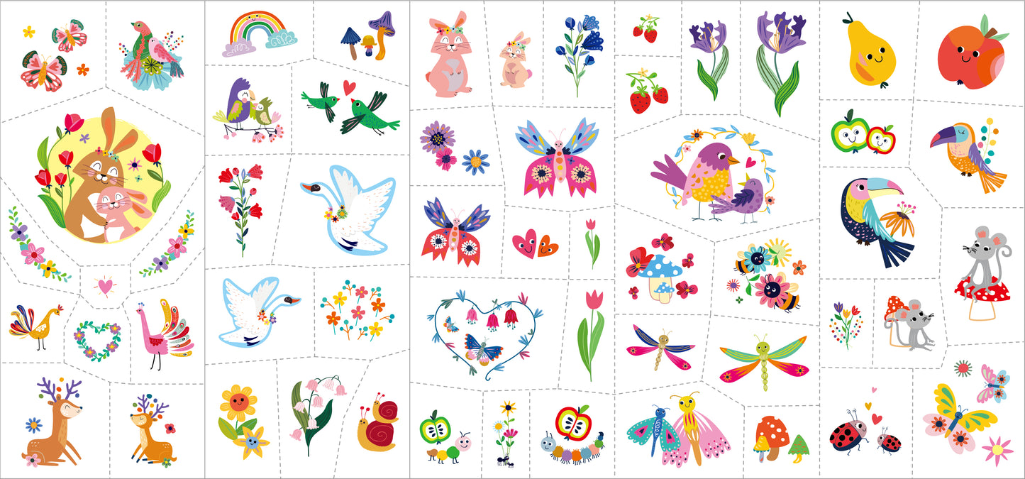 Face Sticker and Tattoos Fantasy Garden World