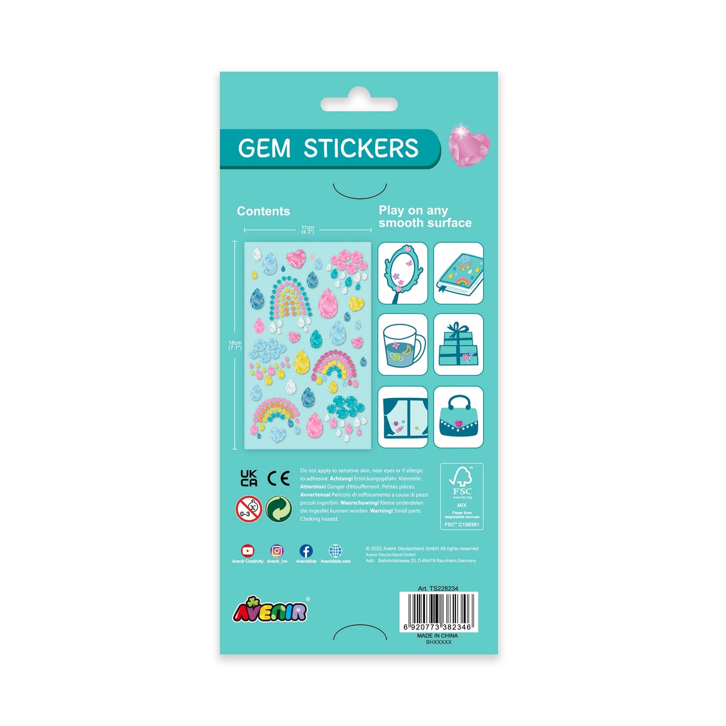 Gem Stickers Rainbows