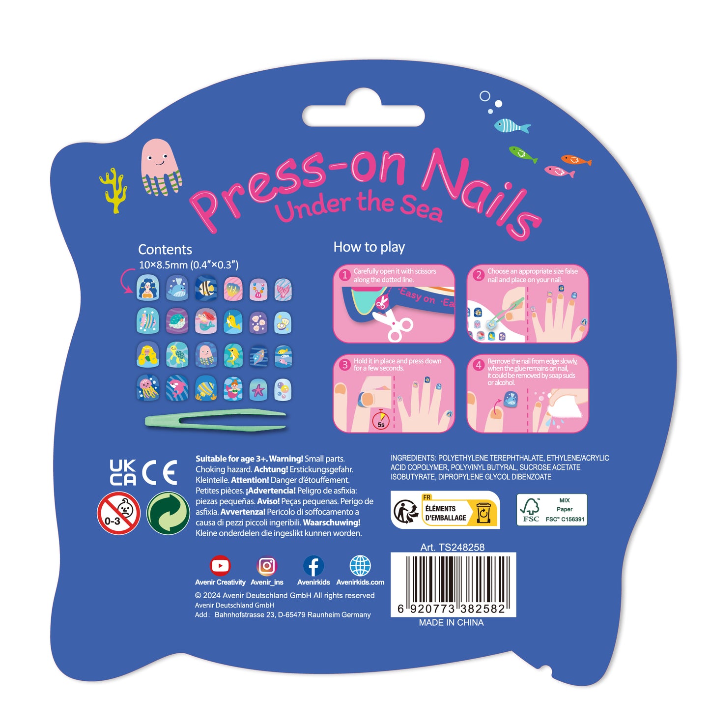 Press-on Nails Under the Sea