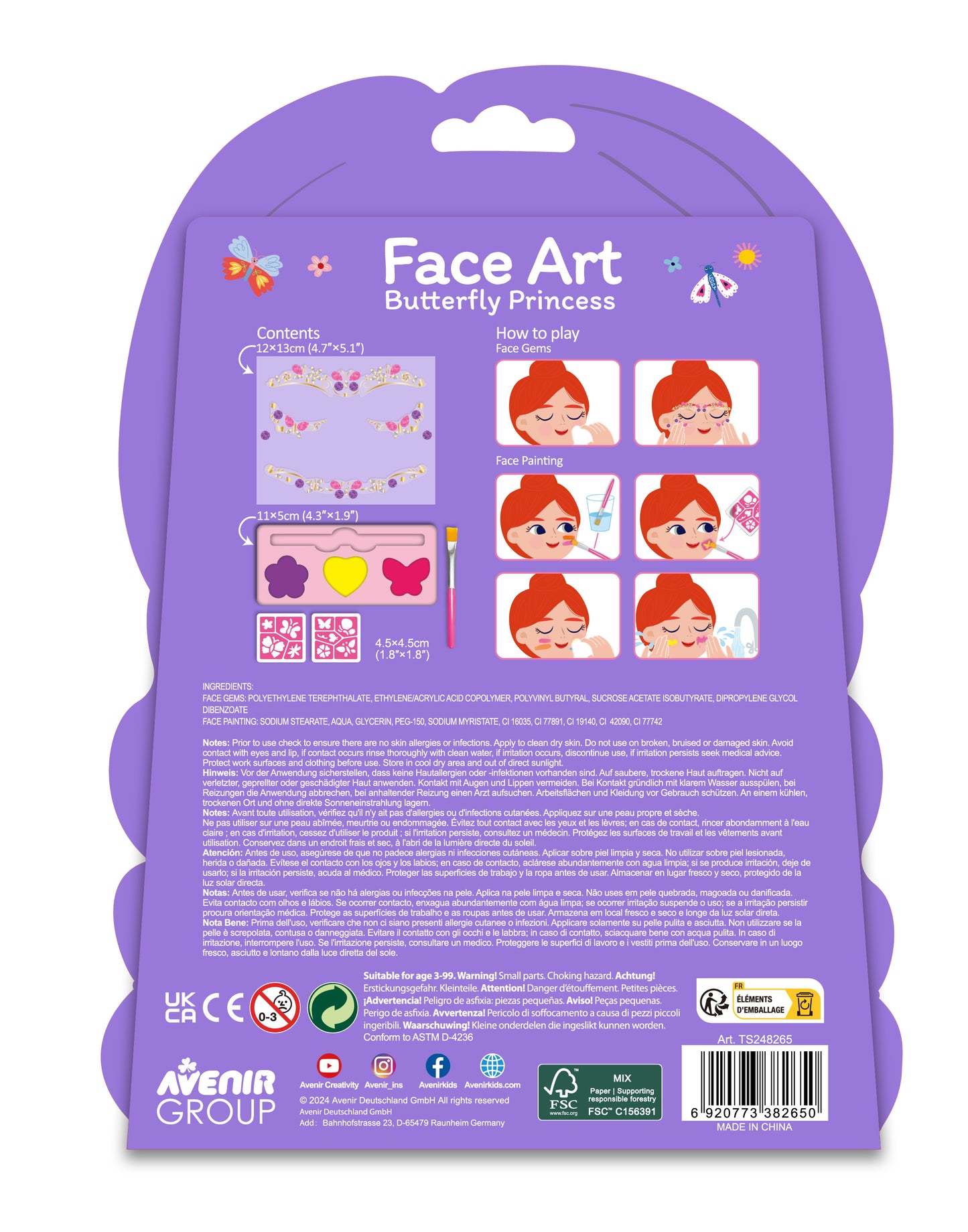 Face Art Butterfly Princess