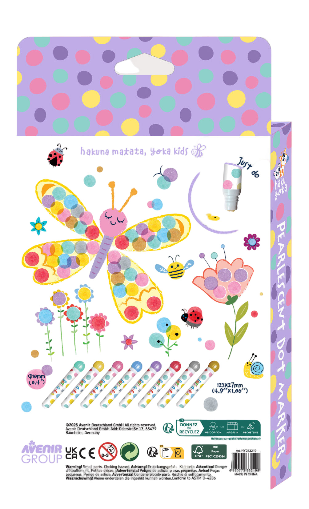 8 Pearlescent Dot Markers