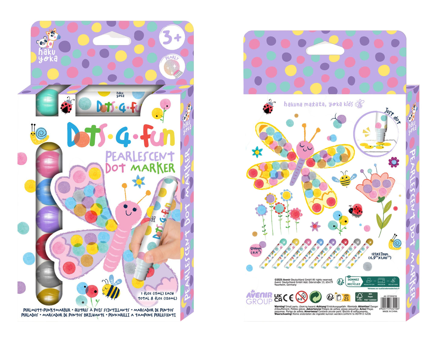 8 Pearlescent Dot Markers