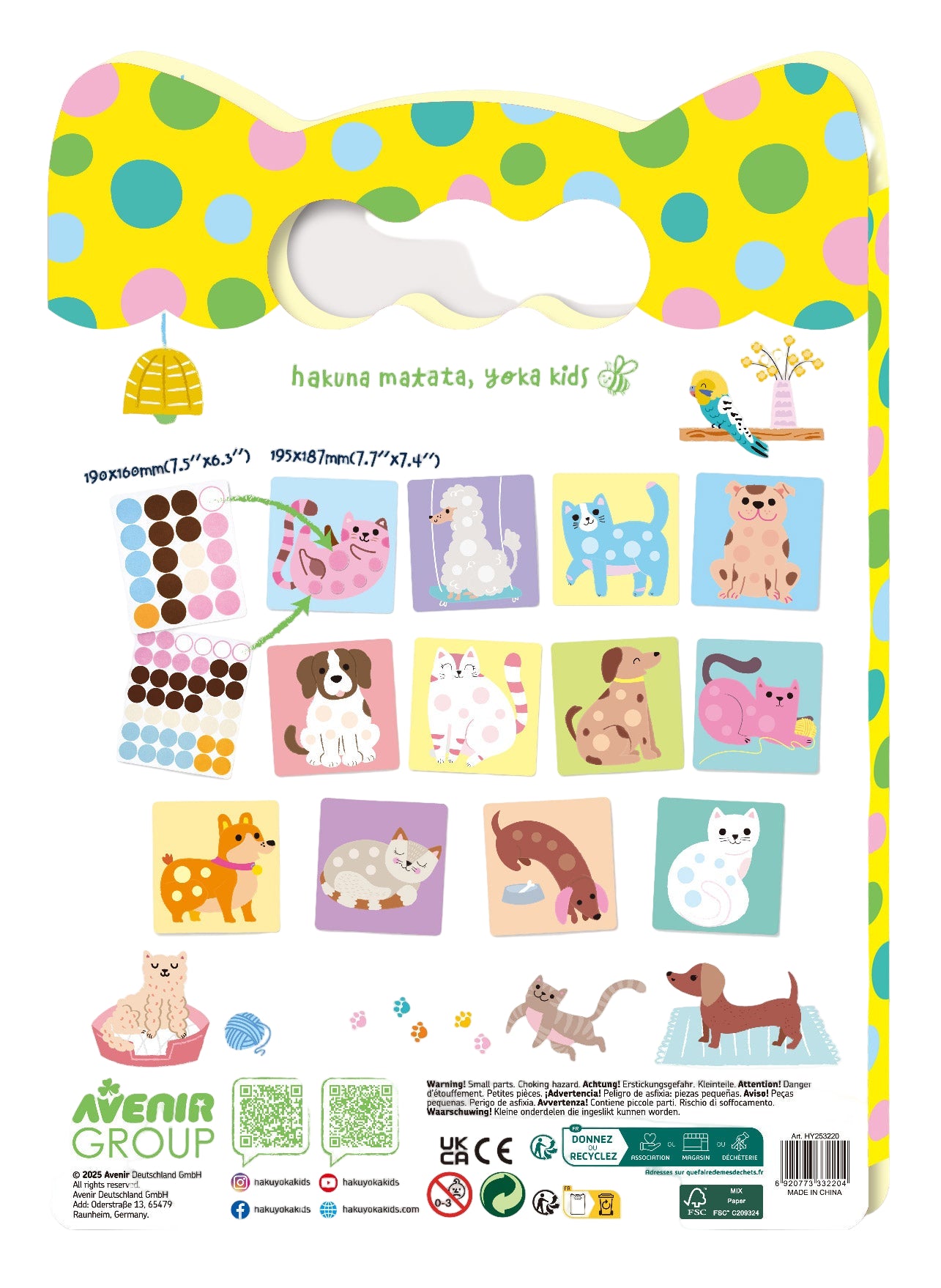Dot 4 Fun Peel·Stick·Play Lovely Pets