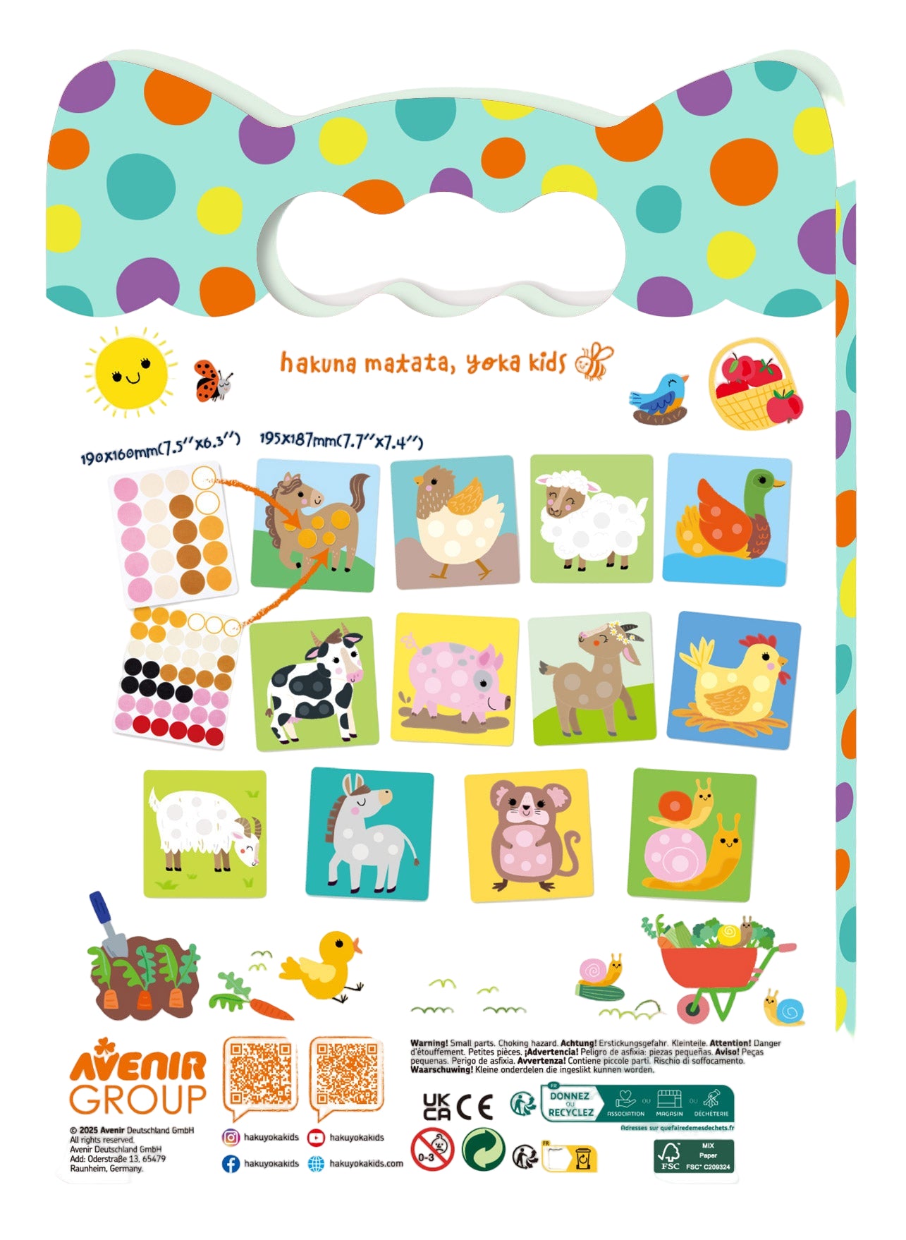 Dots4Fun Peel·Stick·Play Farm Animals