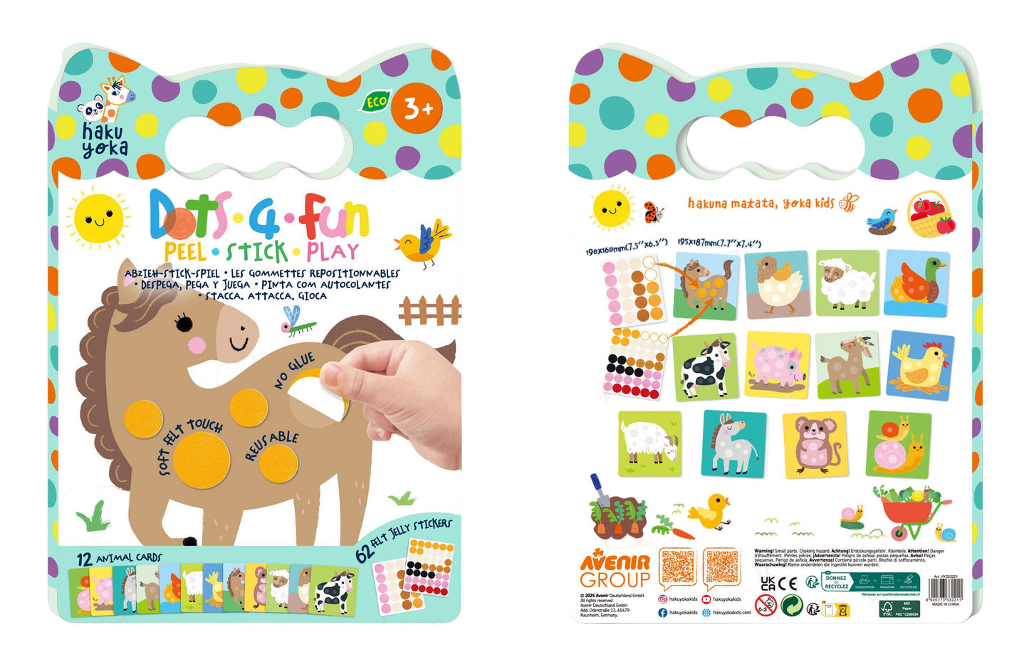 Dots4Fun Peel·Stick·Play Farm Animals