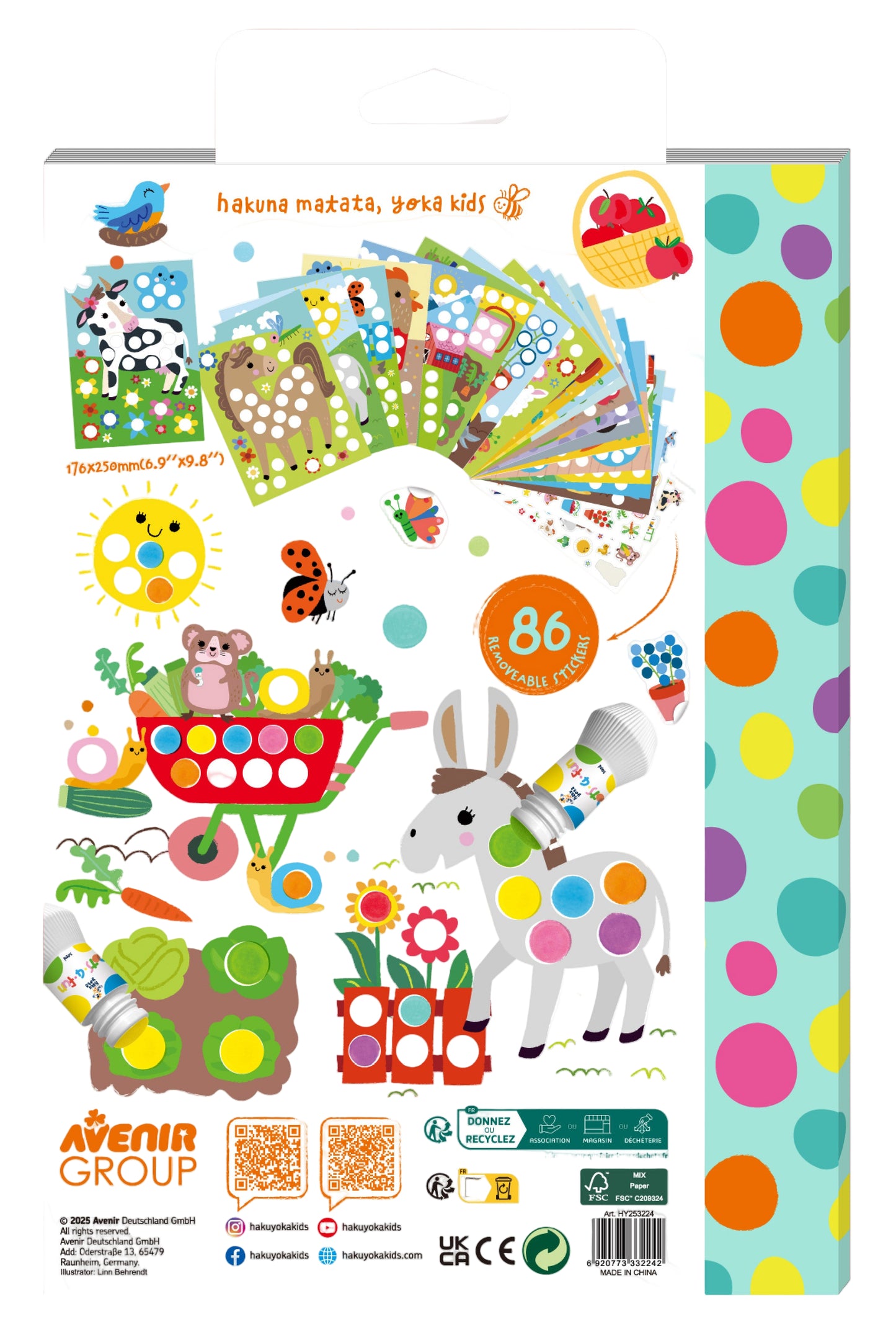 Dots4Fun Colouring Book Farm Animal