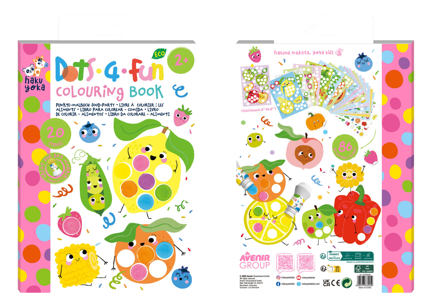 Dots4Fun Colouring Book Food Party