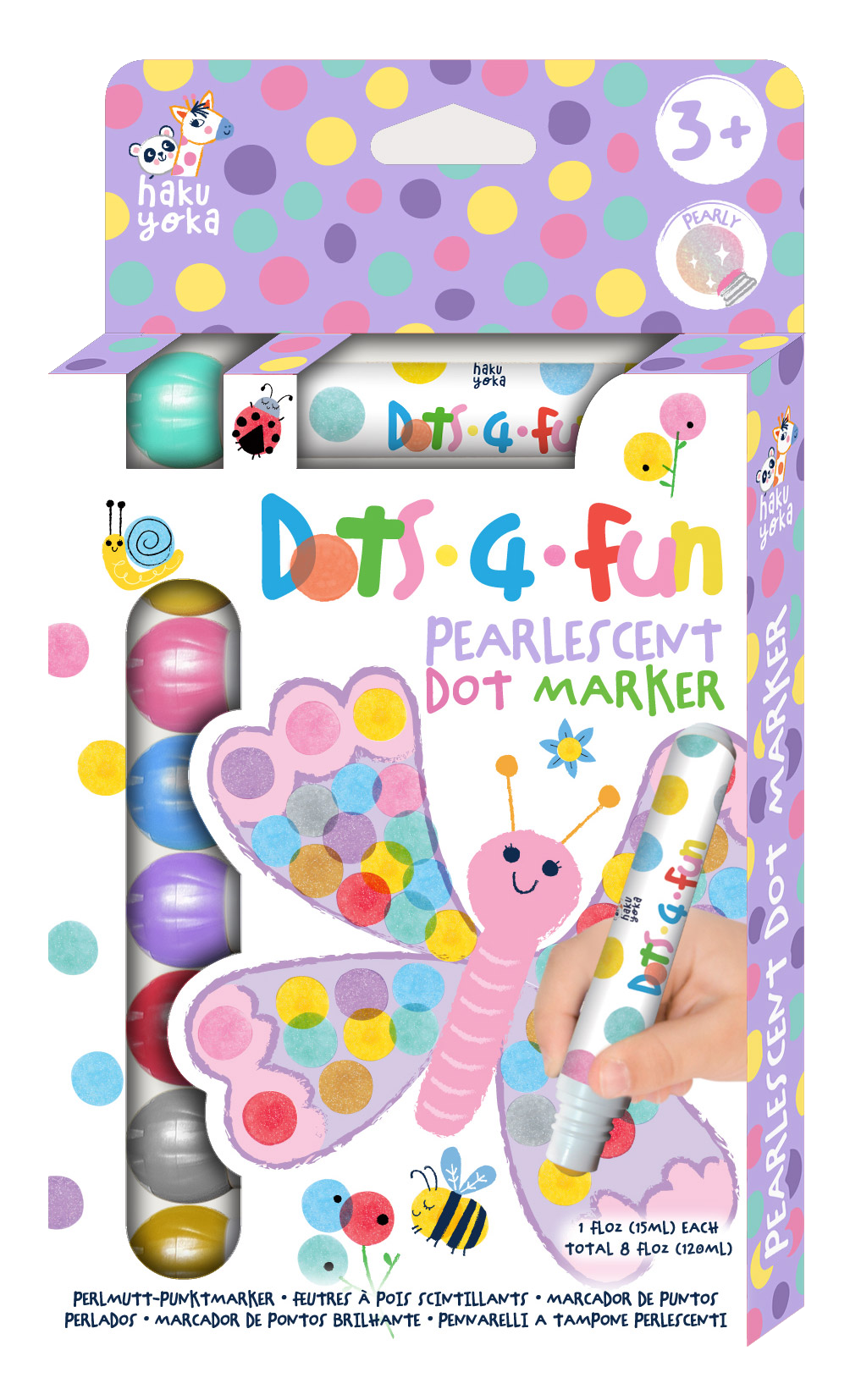 8 Pearlescent Dot Markers