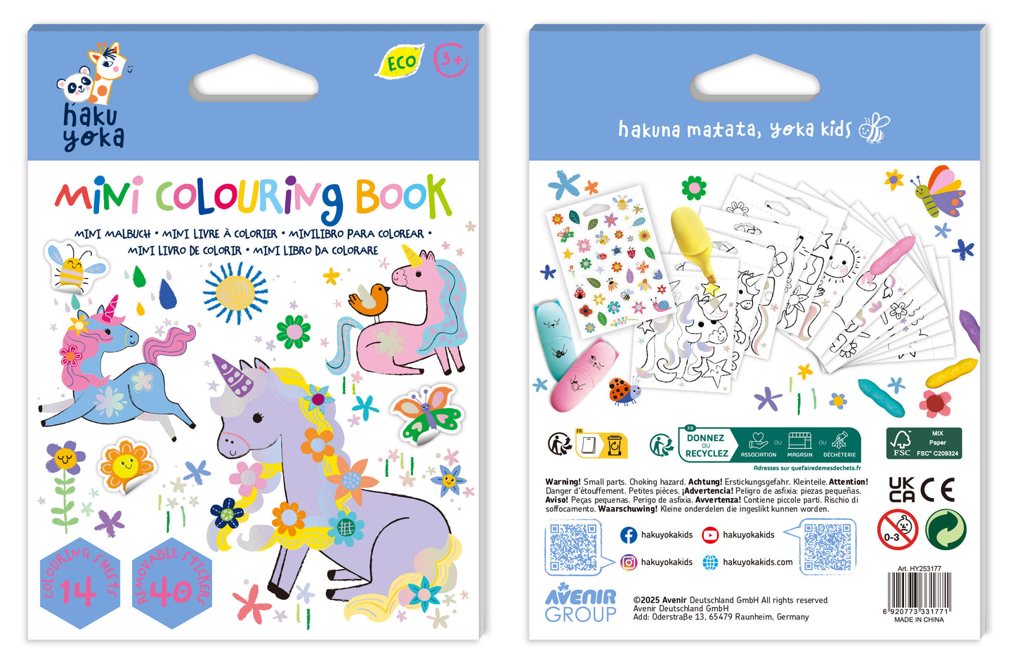 Mini Colouring Book Unicorn