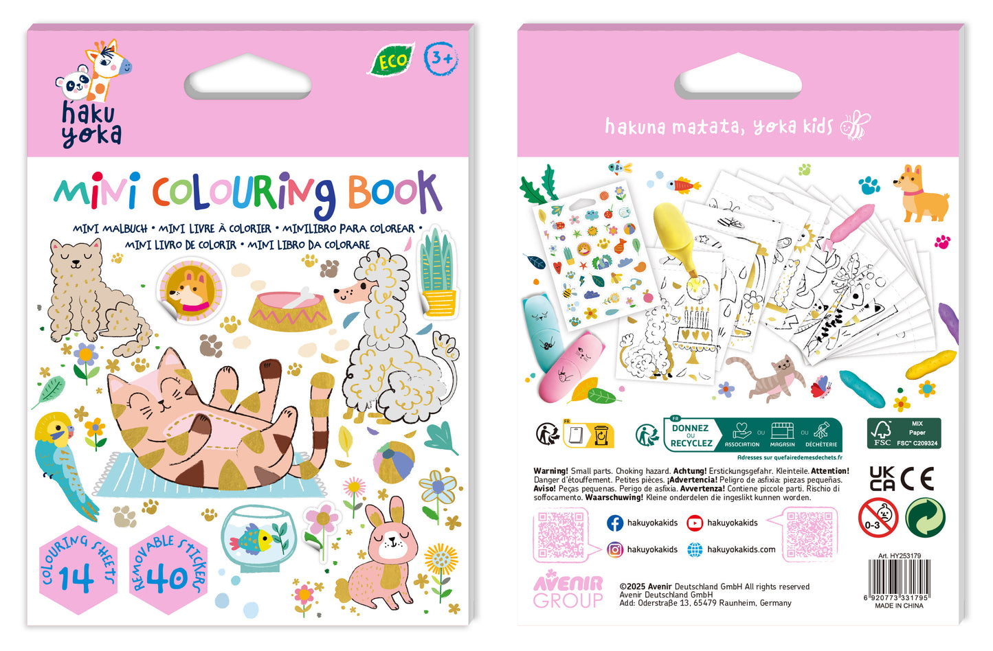 Mini Colouring Book Lovely Pets