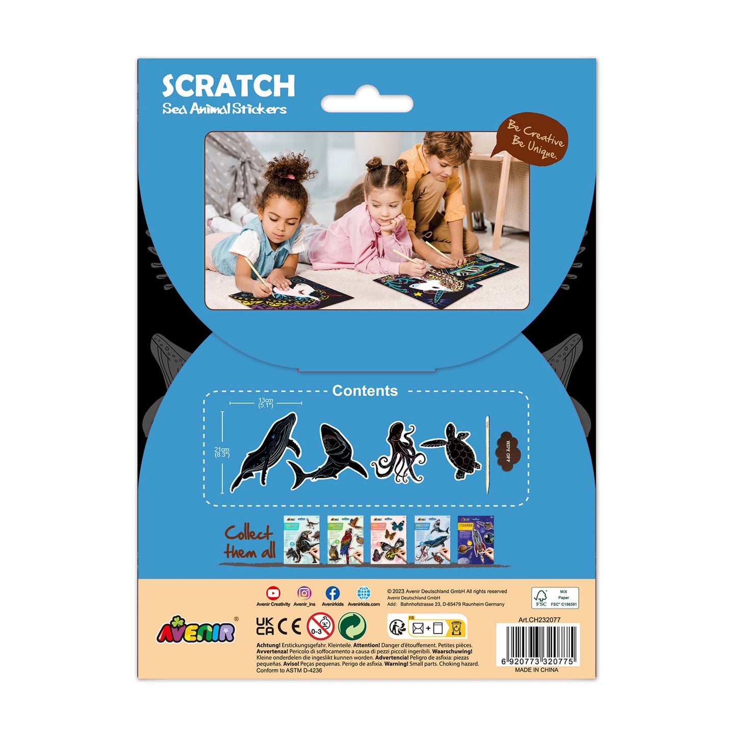 Scratch Sea Animal Stickers
