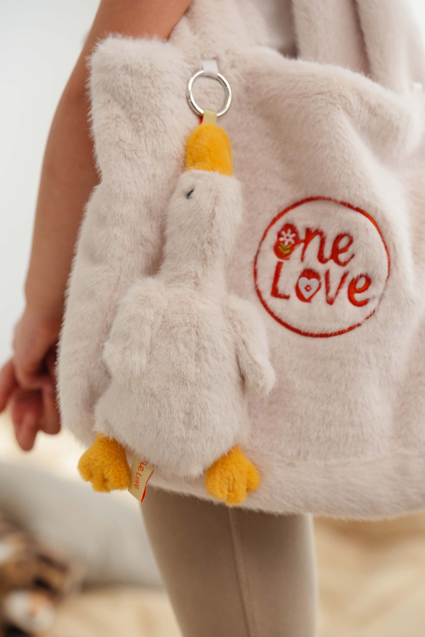 One Love Feather Bag Charm Goose - 9cm