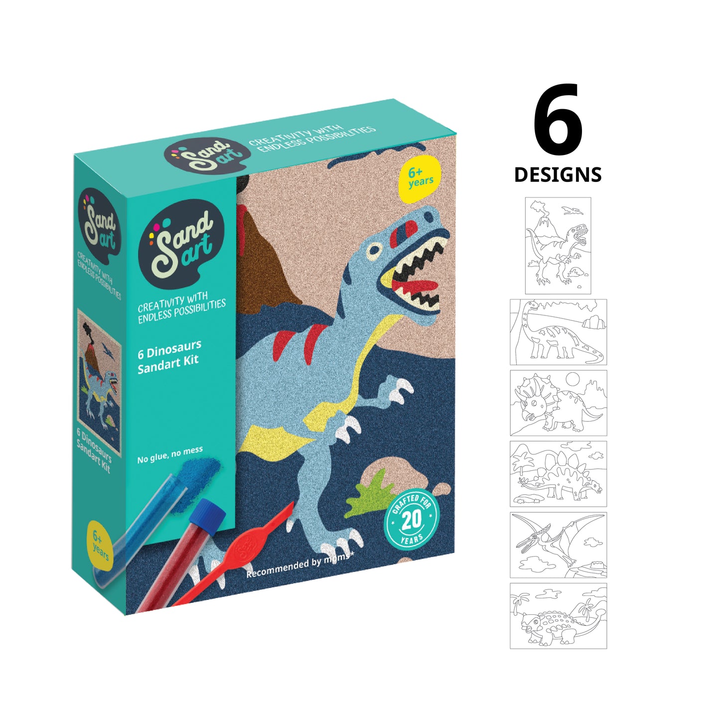 Sandart Dinosaur 6 pack