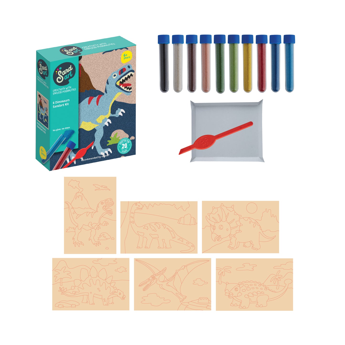 Sandart Dinosaur 6 pack