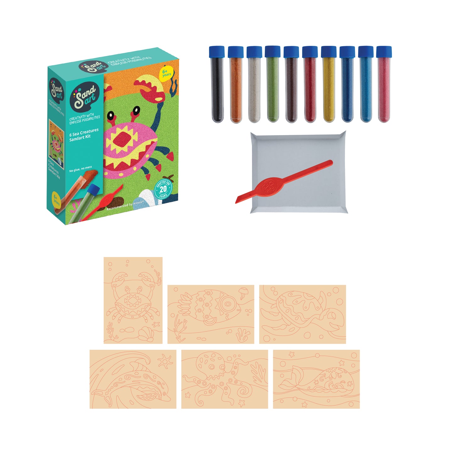 Sandart Sea Life 6 pack