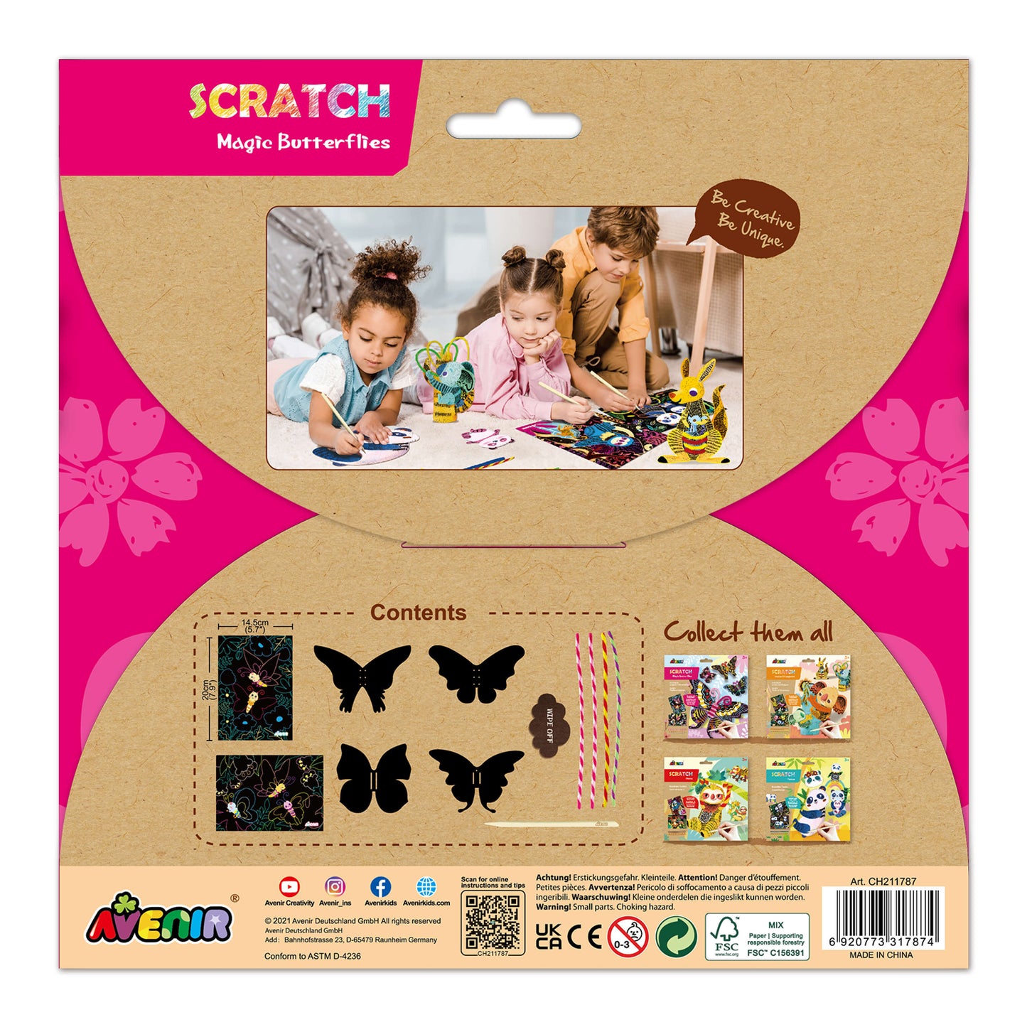 Scratch Butterflies with Fuzzy Sticks