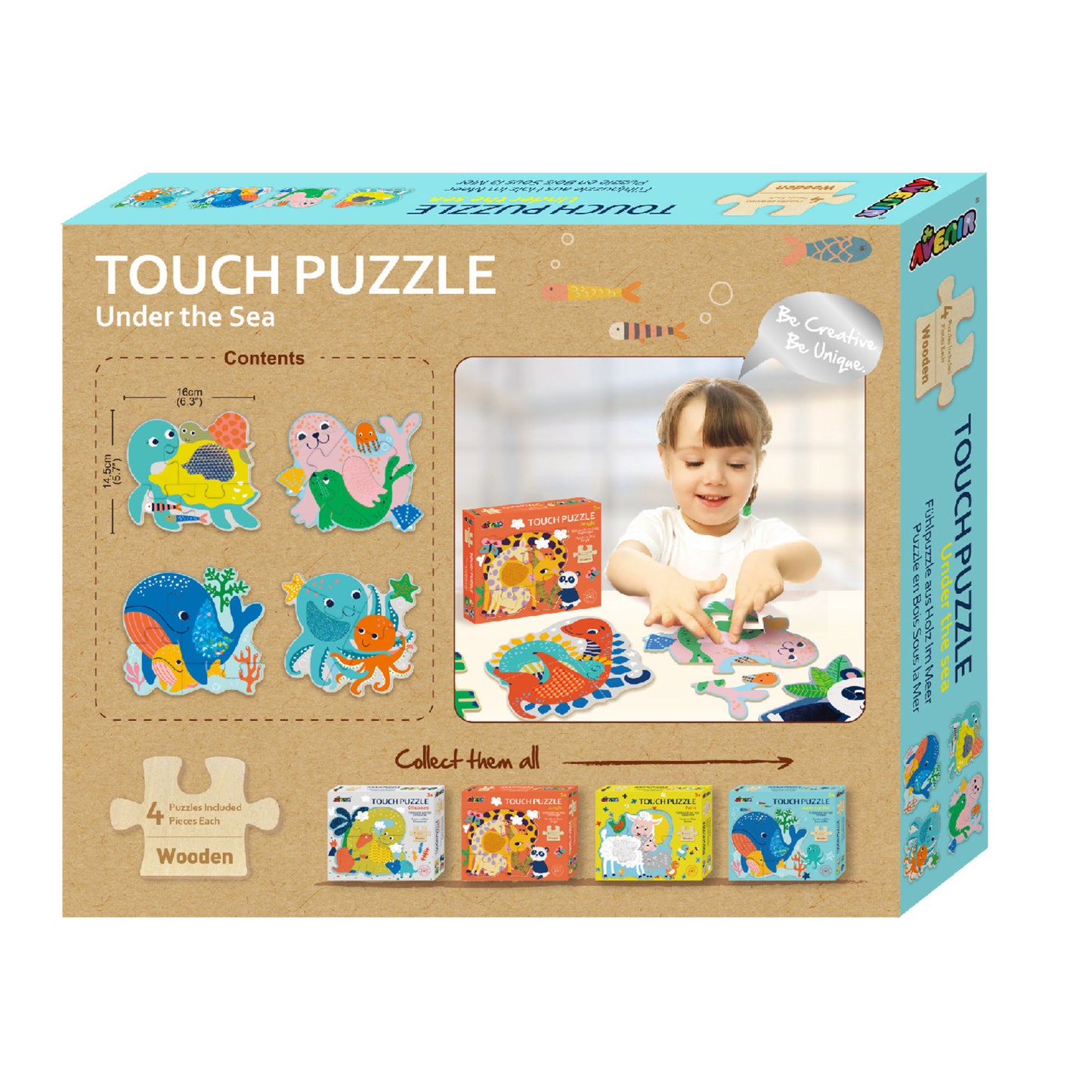 Wooden Touch Puzzle Under the Sea