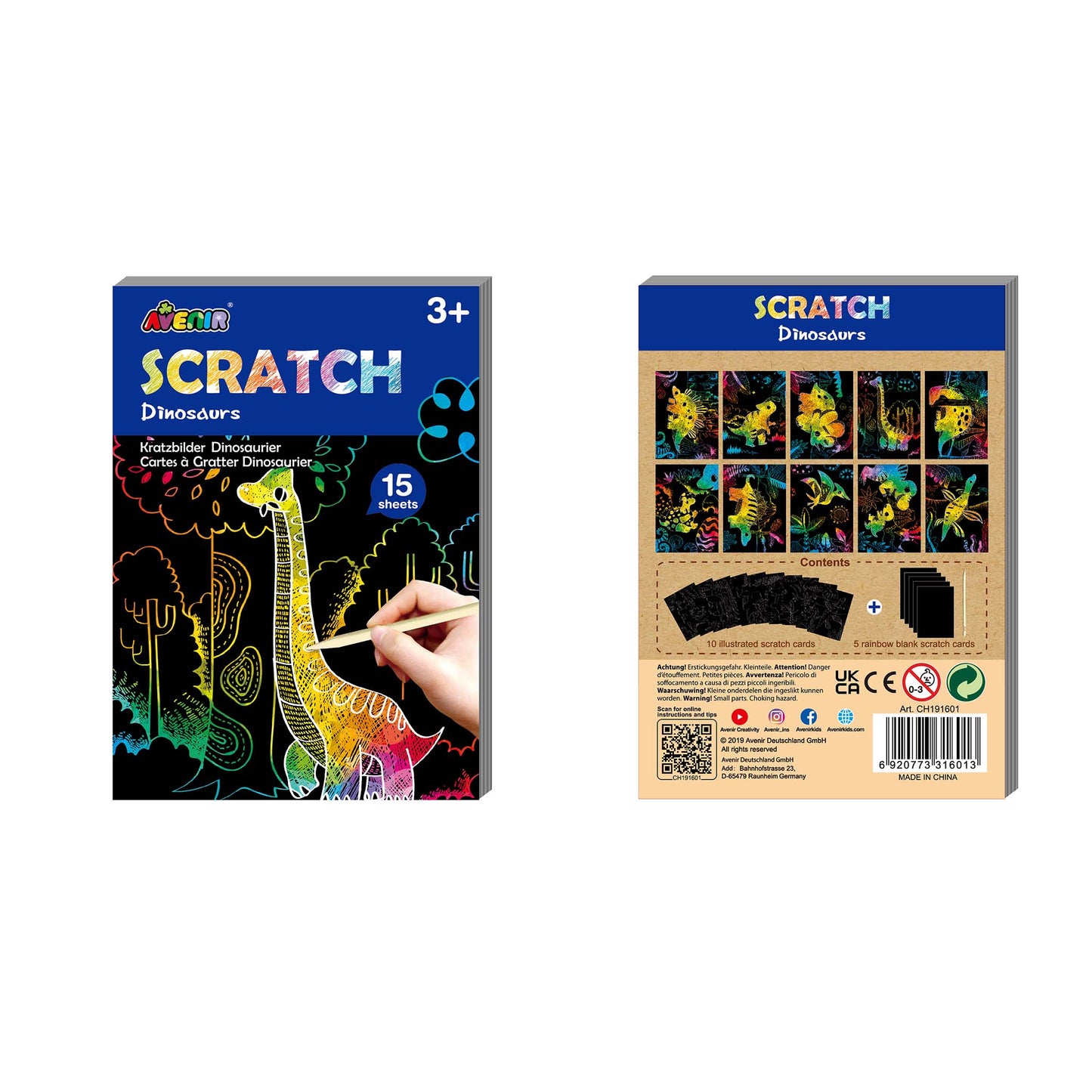 Mini Scratch Book Dinosaurs