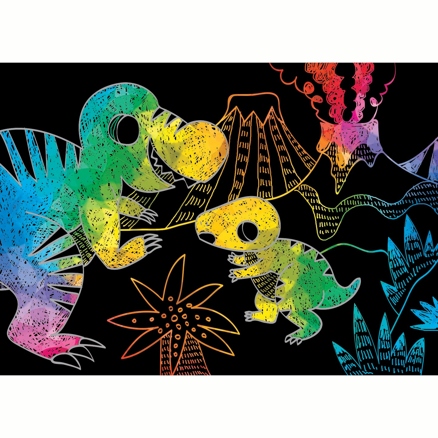 Mini Scratch Book Dinosaurs